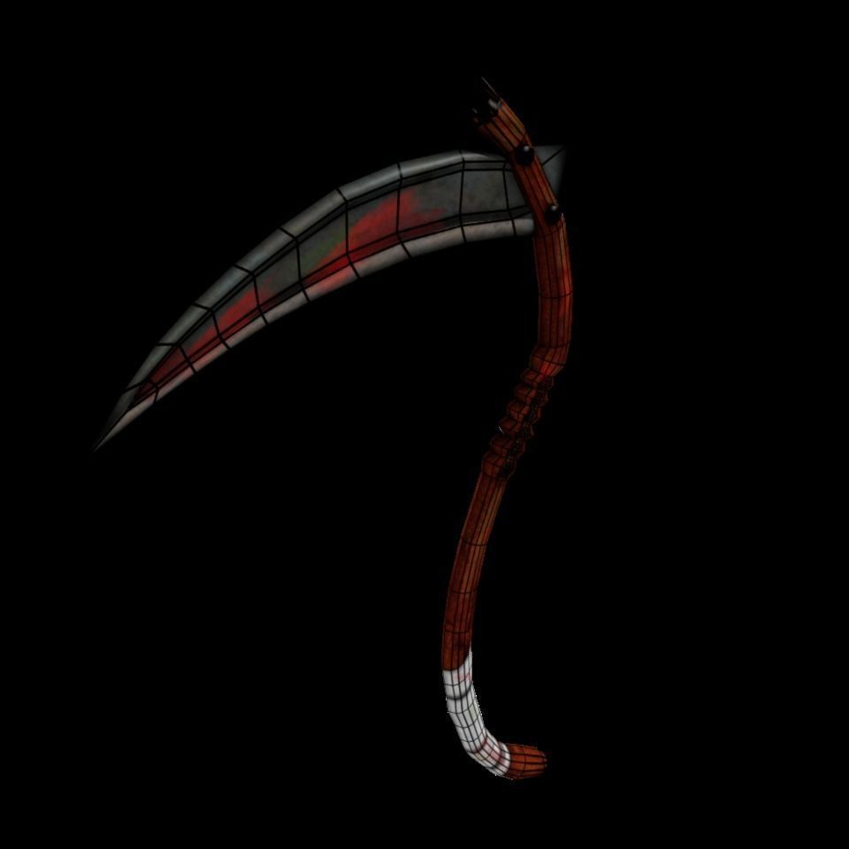 Scythe LowPoly sacrificial Free low-poly 3D model_4