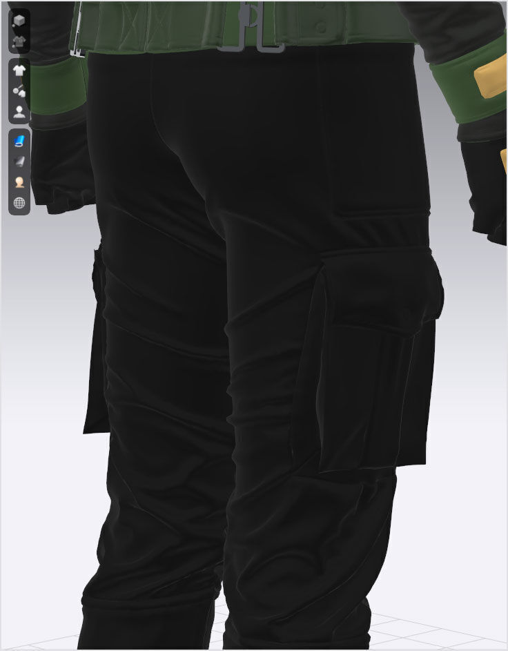 Cyberpunk Men Combat Suit - 118 Marvelous Designer and Clo3D 3D model_10