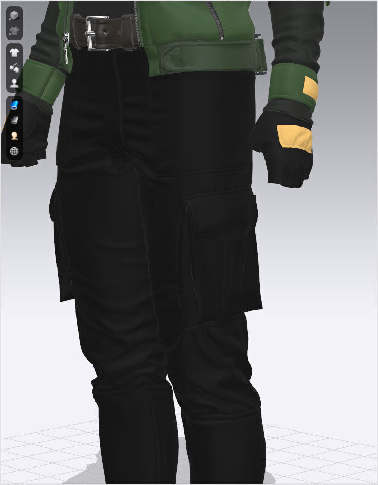 Cyberpunk Men Combat Suit - 118 Marvelous Designer and Clo3D 3D model_11