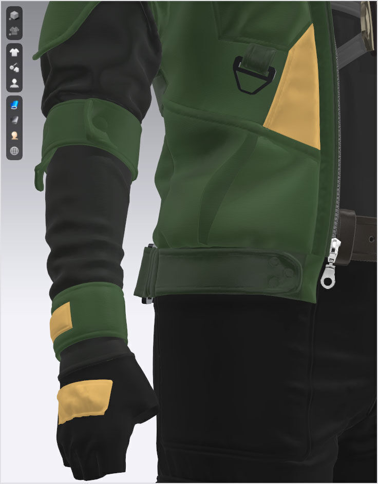 Cyberpunk Men Combat Suit - 118 Marvelous Designer and Clo3D 3D model_12