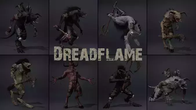 Dreadflame Low-poly 3D model