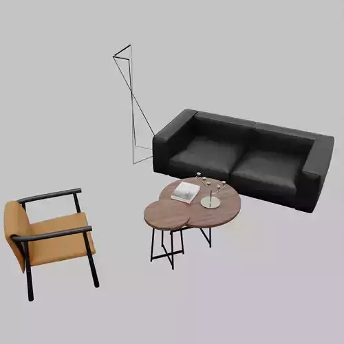 Classic sofa chair 3D model