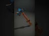 Fantasy Battle Axe with Gem Model Pack Low-poly 3D model_2