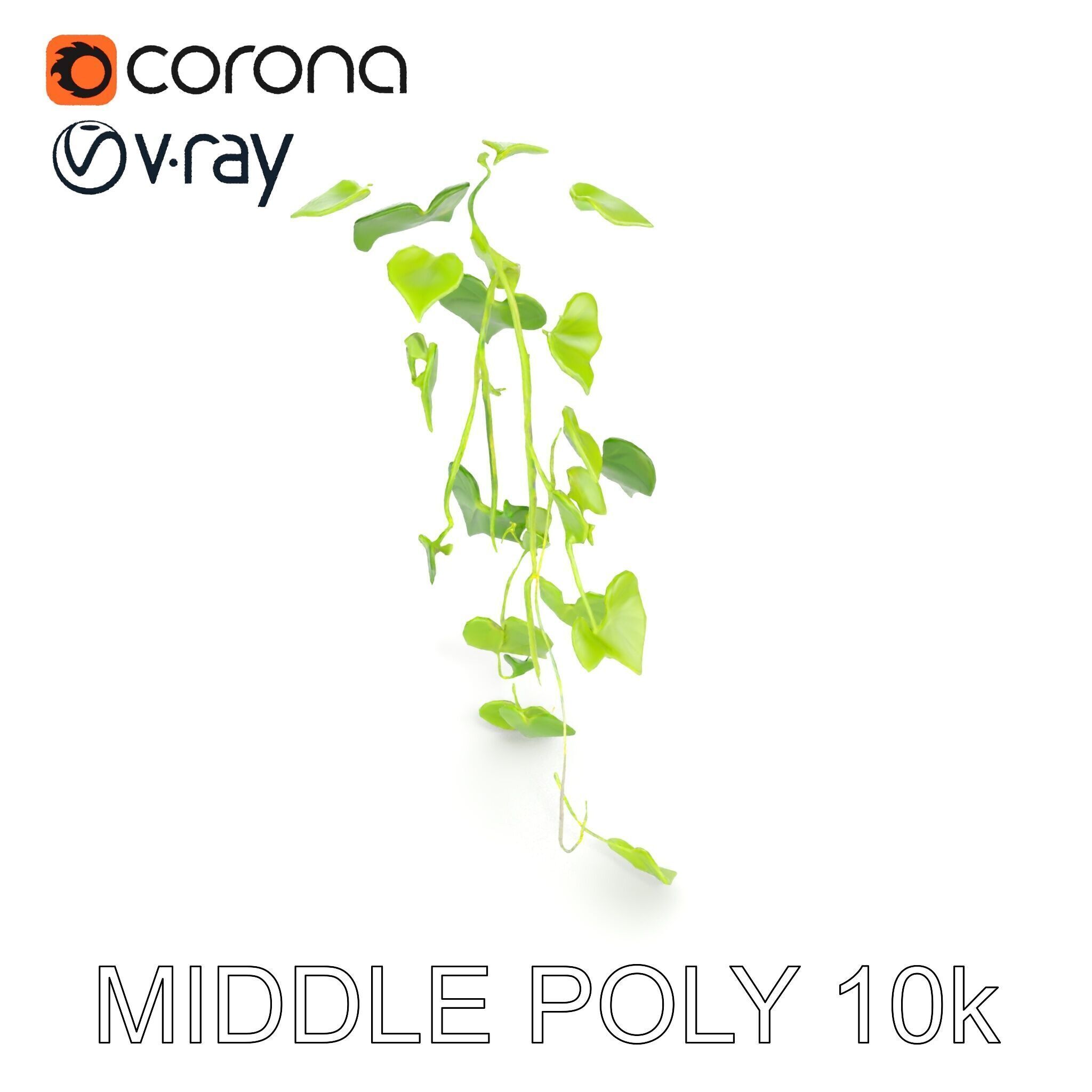 Climbing Ivy Plant Model Pack for Architectural Visualization Low-poly 3D model_9