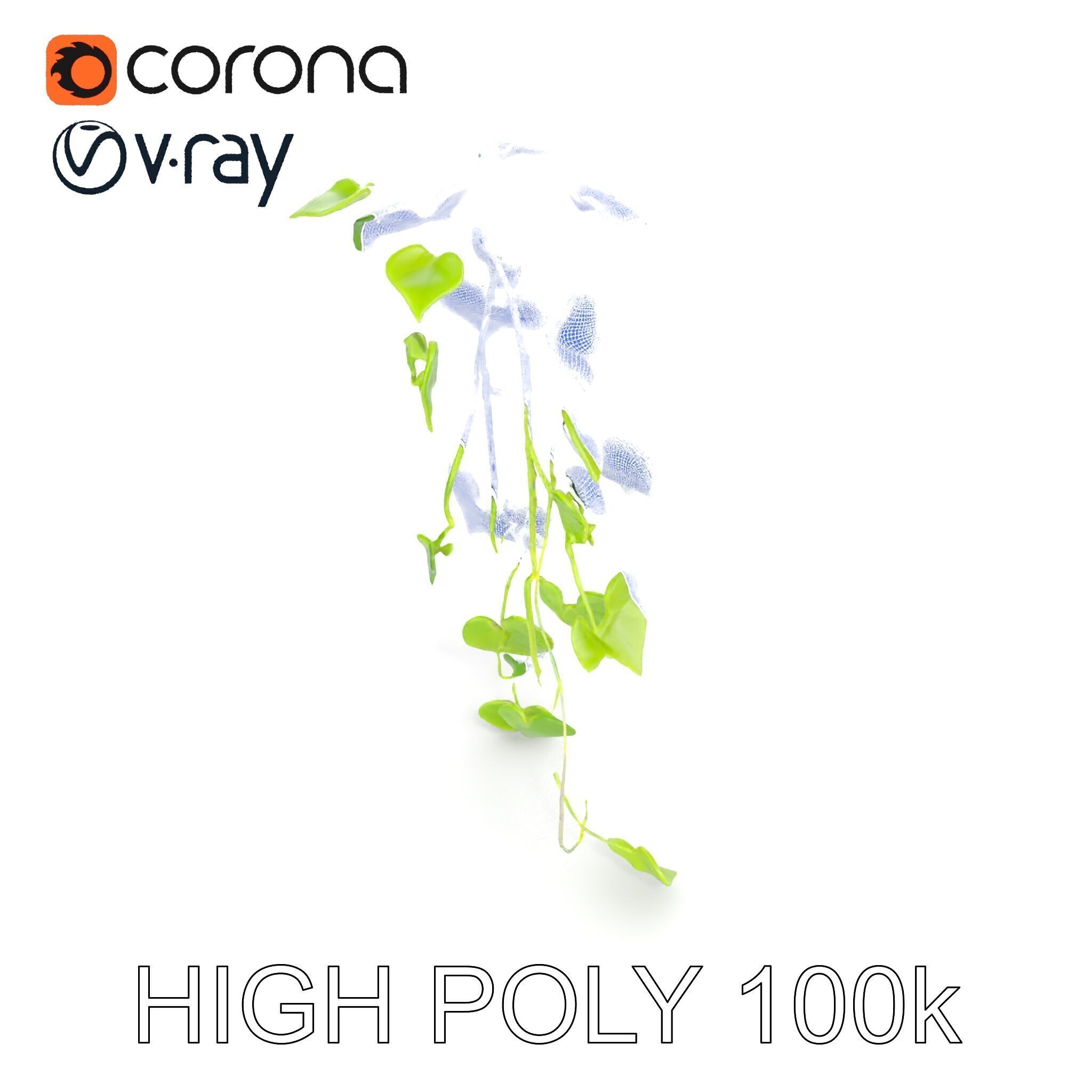 Climbing Ivy Plant Model Pack for Architectural Visualization Low-poly 3D model_17