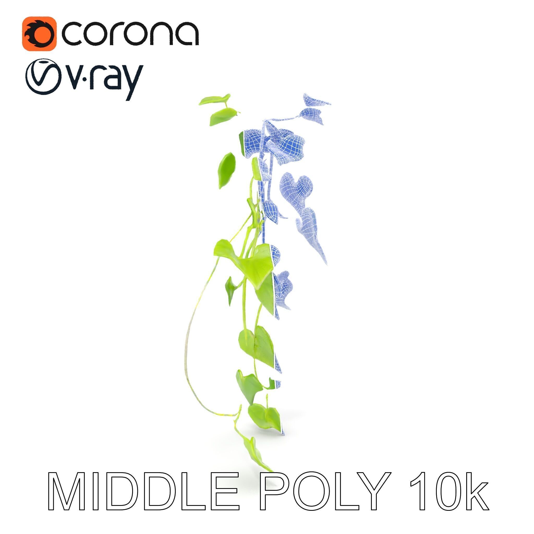 Climbing Ivy Plant Model Pack for Architectural Visualization Low-poly 3D model_34