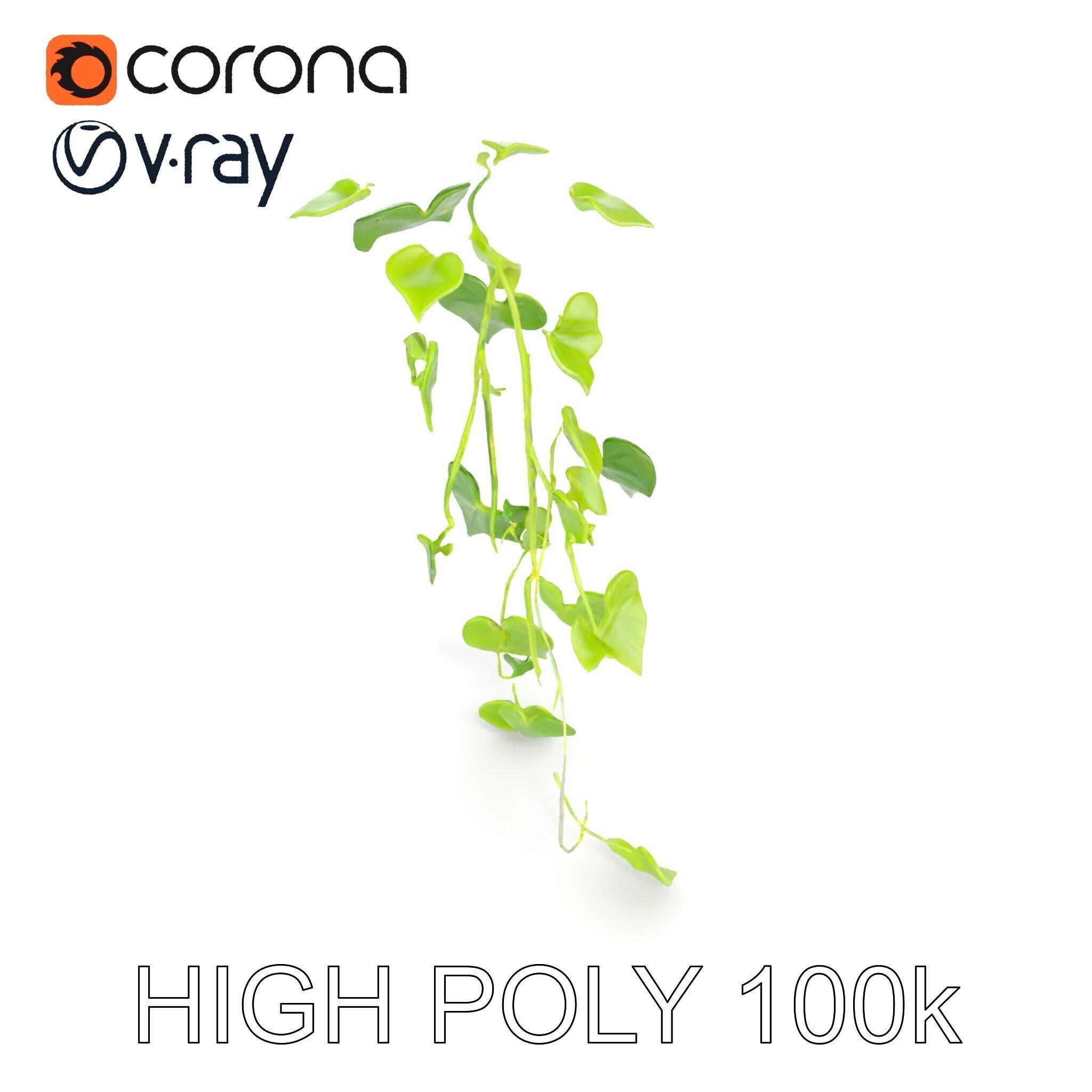 Climbing Ivy Plant Model Pack for Architectural Visualization Low-poly 3D model_14