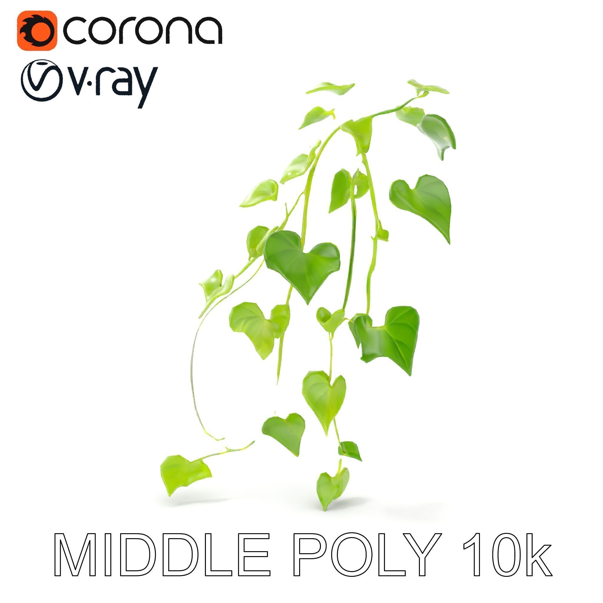 Climbing Ivy Plant Model Pack for Architectural Visualization Low-poly 3D model_25