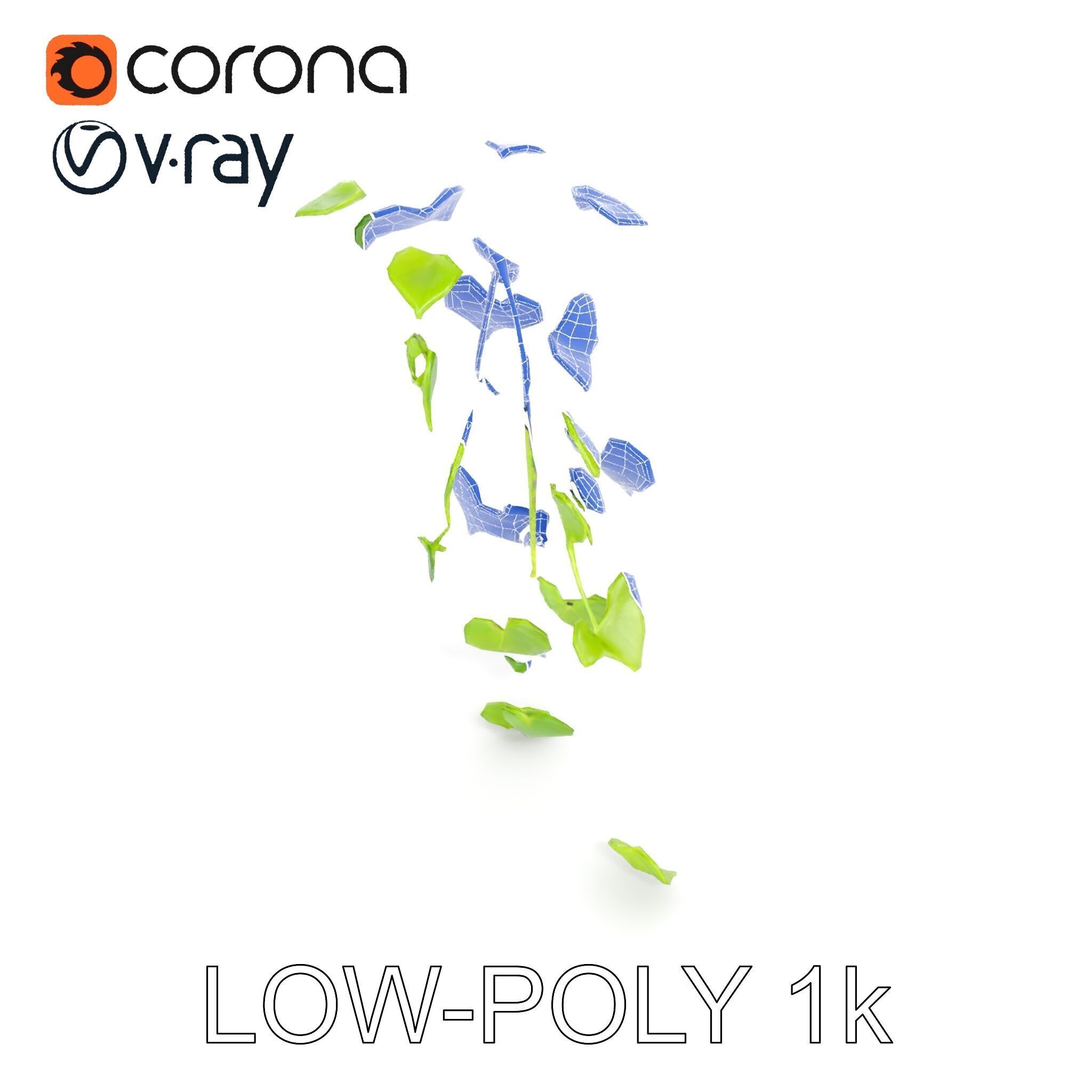 Climbing Ivy Plant Model Pack for Architectural Visualization Low-poly 3D model_10