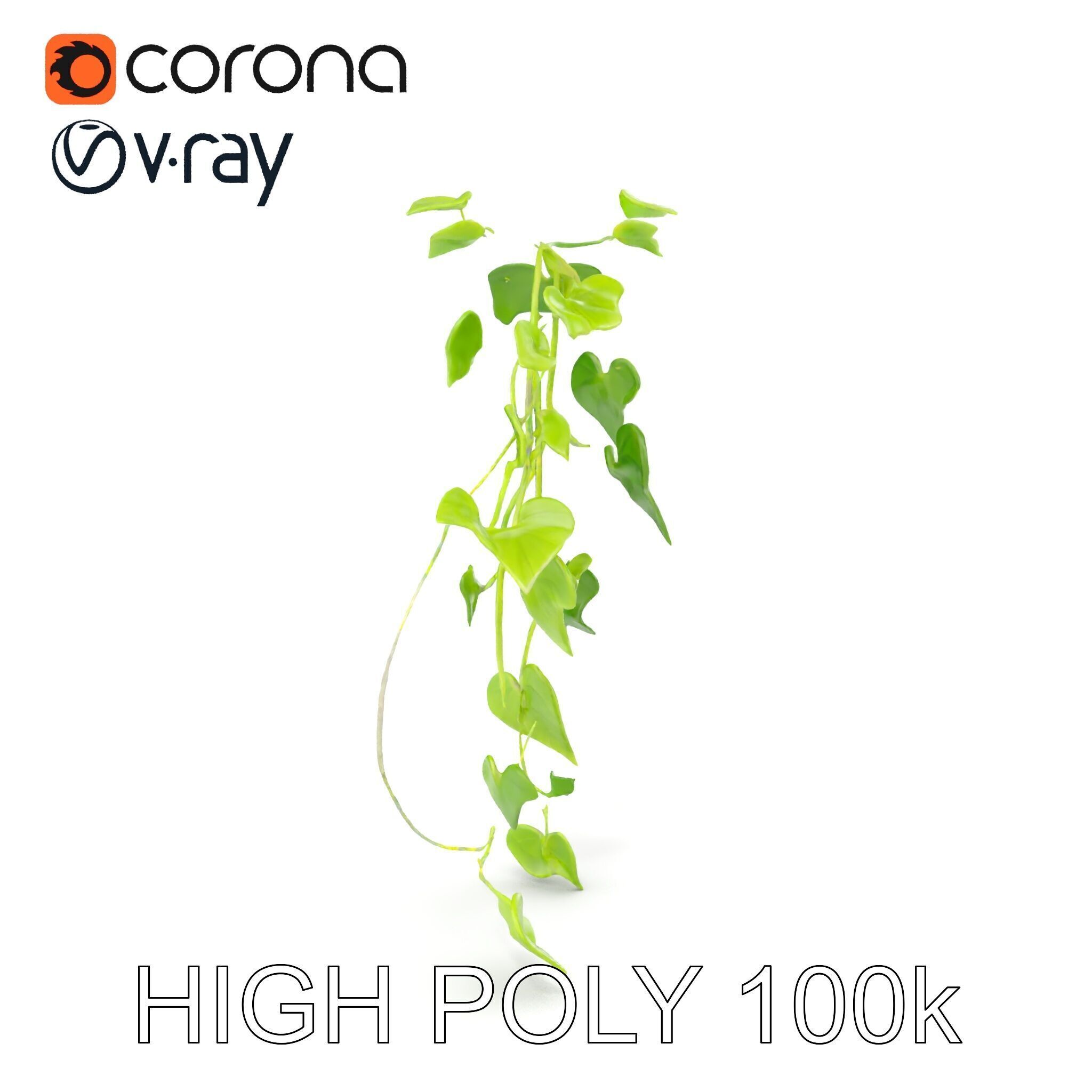 Climbing Ivy Plant Model Pack for Architectural Visualization Low-poly 3D model_20