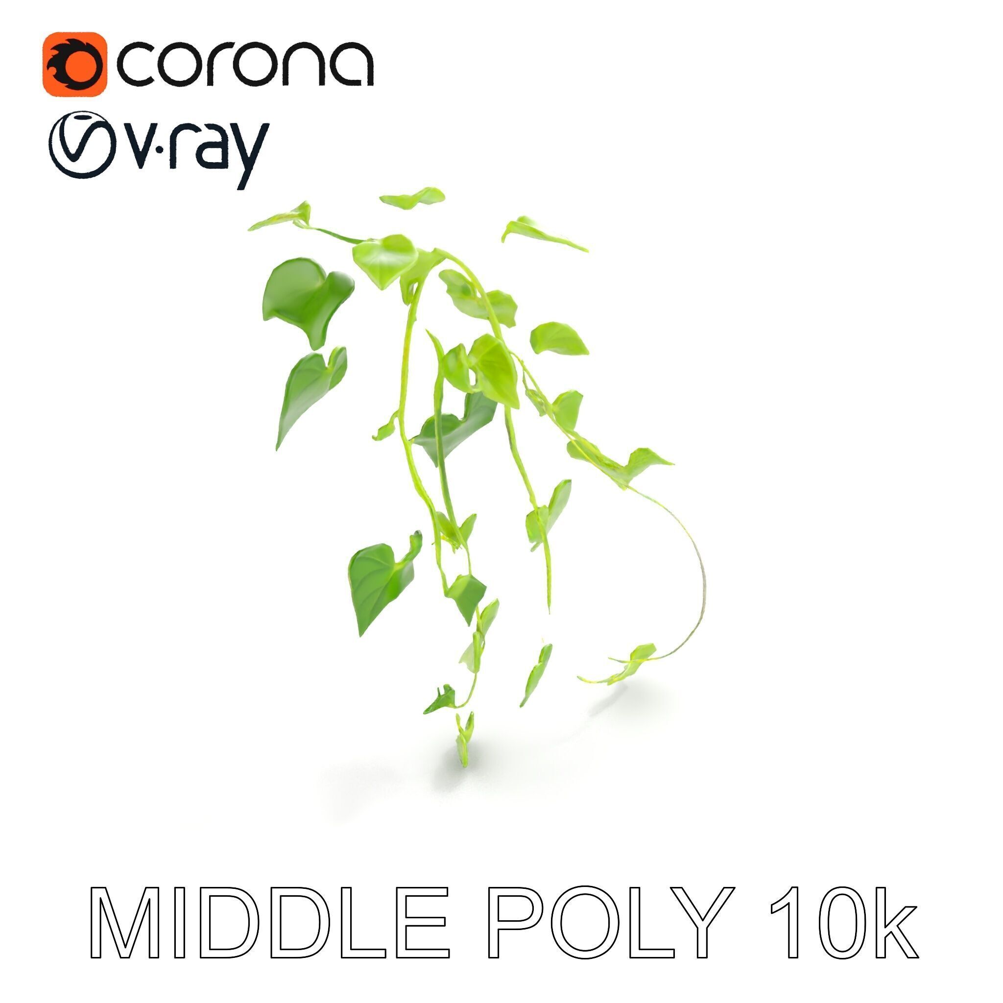 Climbing Ivy Plant Model Pack for Architectural Visualization Low-poly 3D model_31