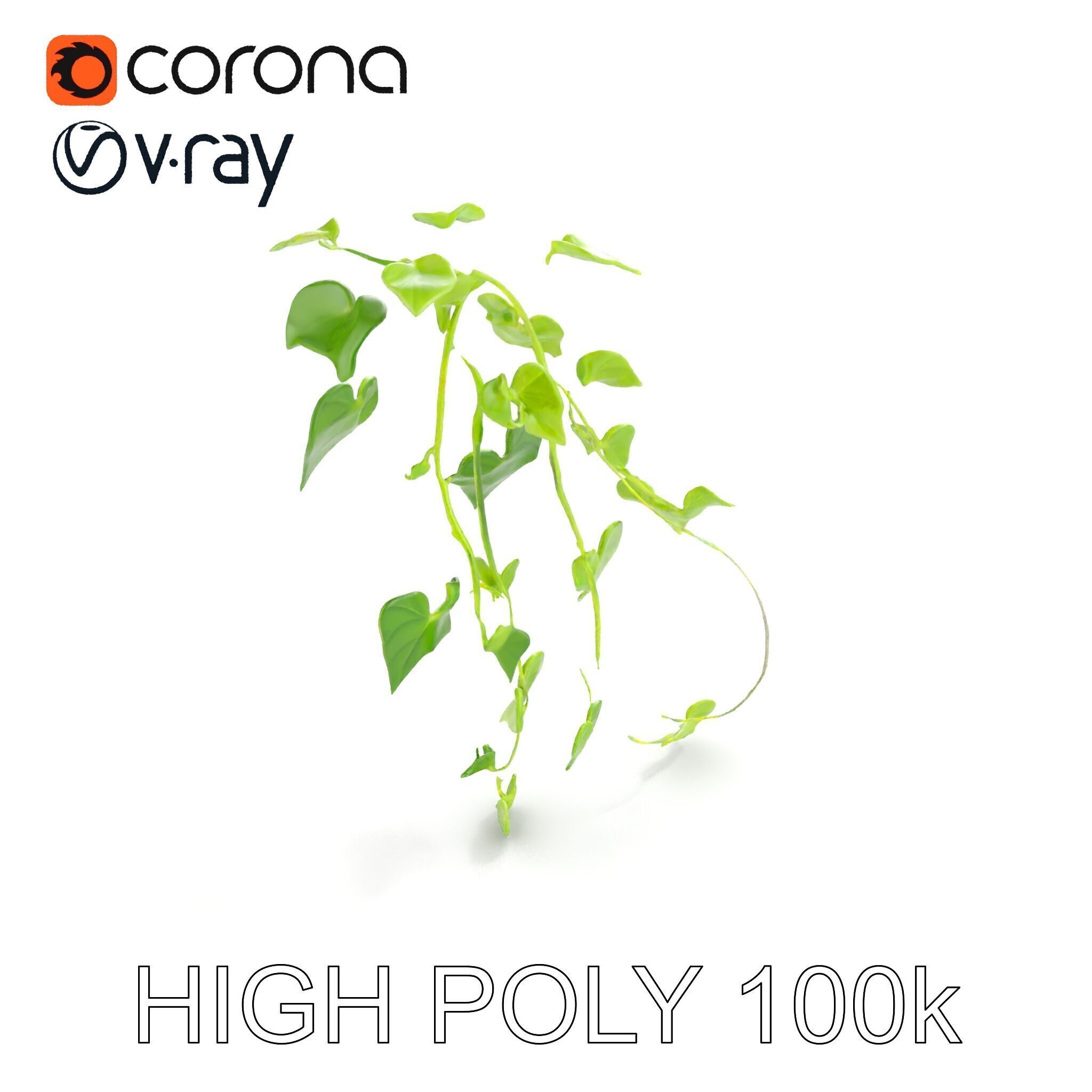 Climbing Ivy Plant Model Pack for Architectural Visualization Low-poly 3D model_30
