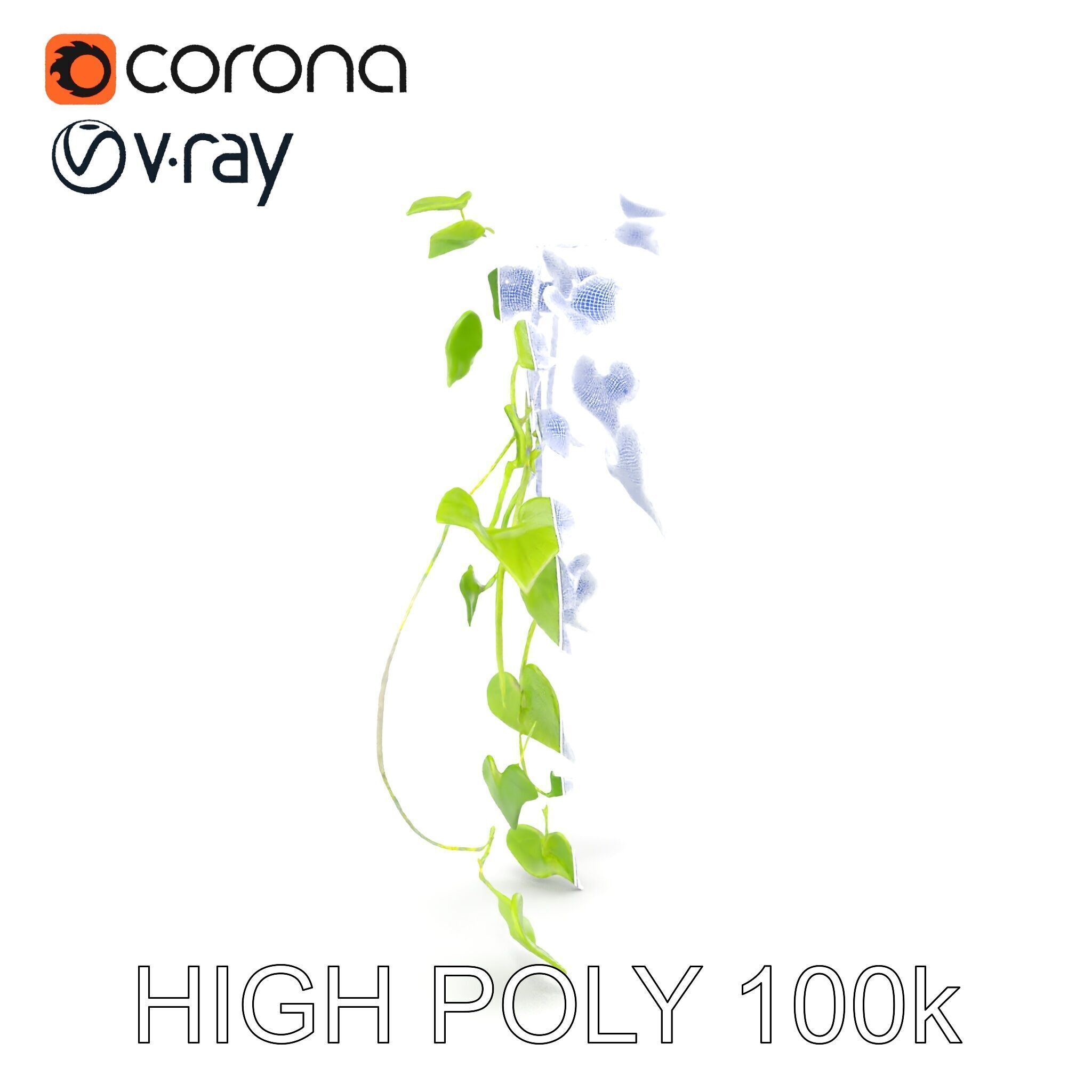 Climbing Ivy Plant Model Pack for Architectural Visualization Low-poly 3D model_8