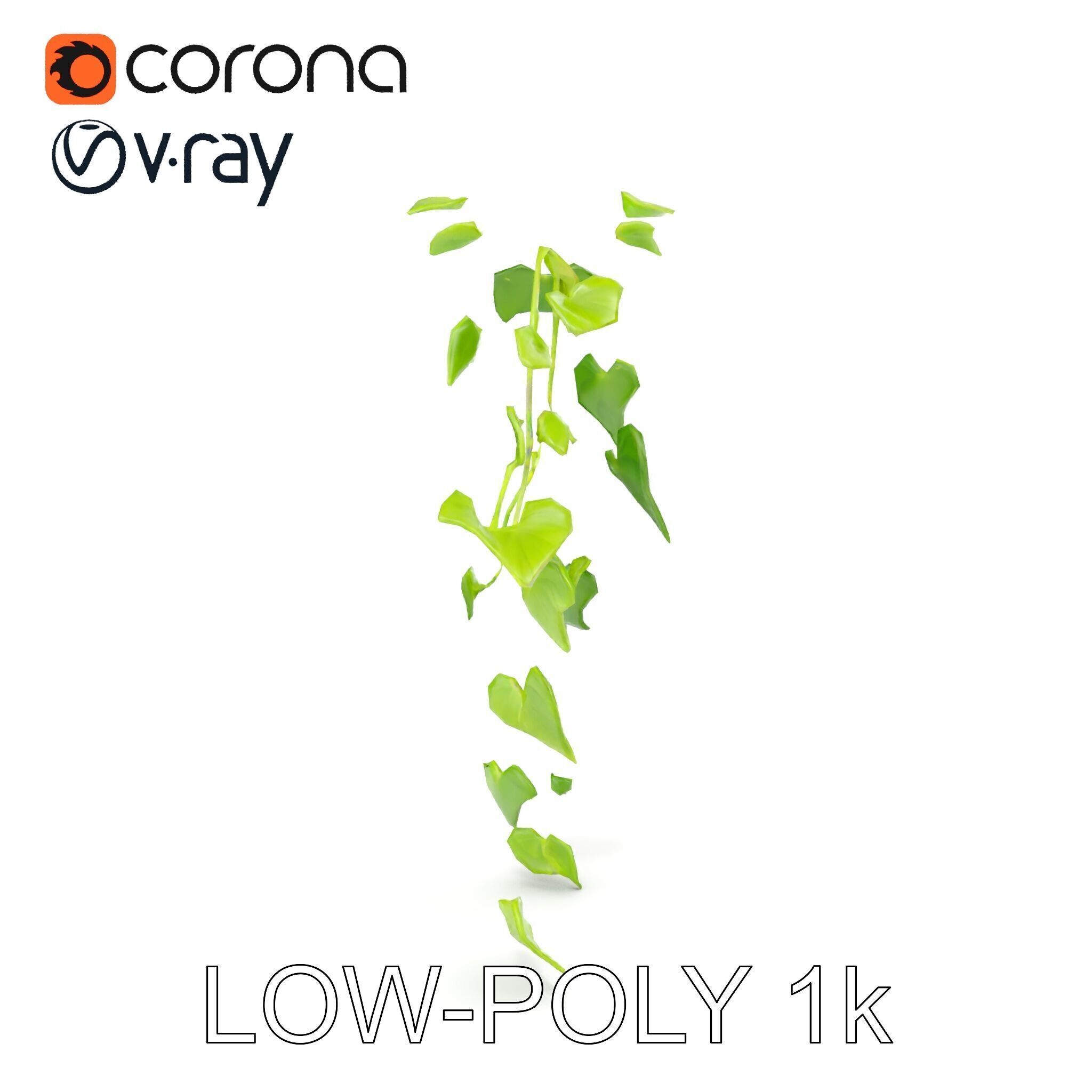 Climbing Ivy Plant Model Pack for Architectural Visualization Low-poly 3D model_32
