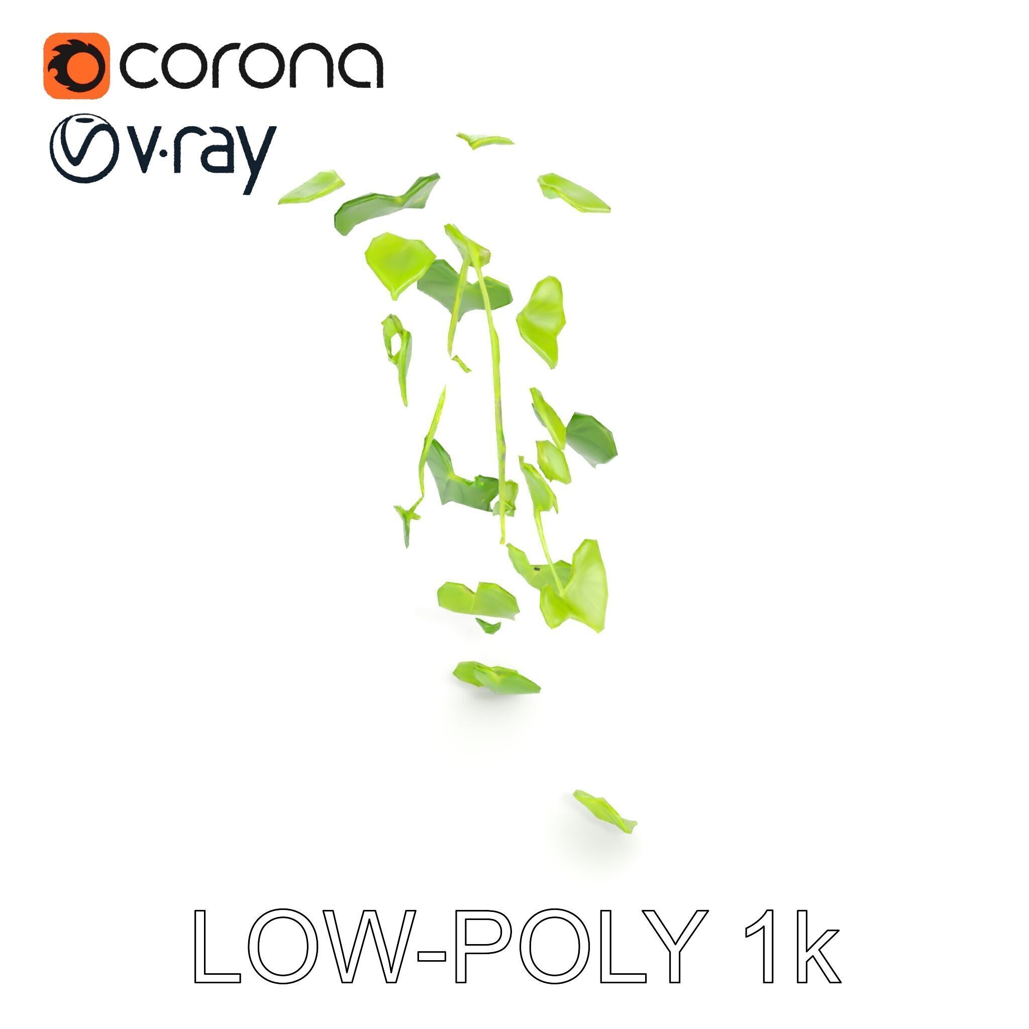 Climbing Ivy Plant Model Pack for Architectural Visualization Low-poly 3D model_16