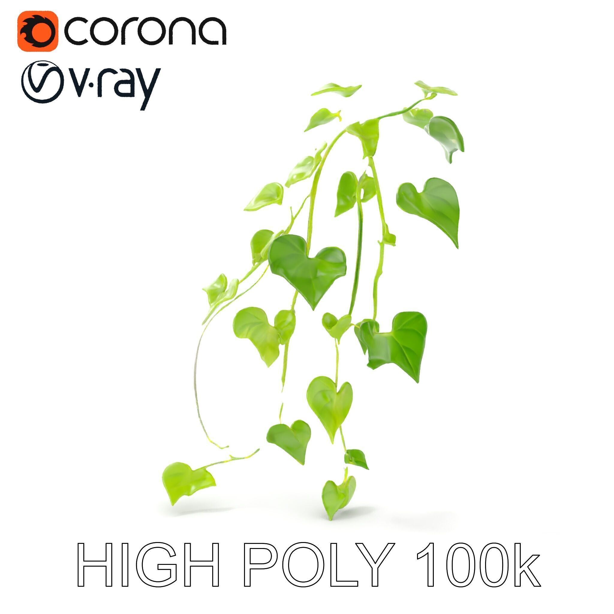 Climbing Ivy Plant Model Pack for Architectural Visualization Low-poly 3D model_11