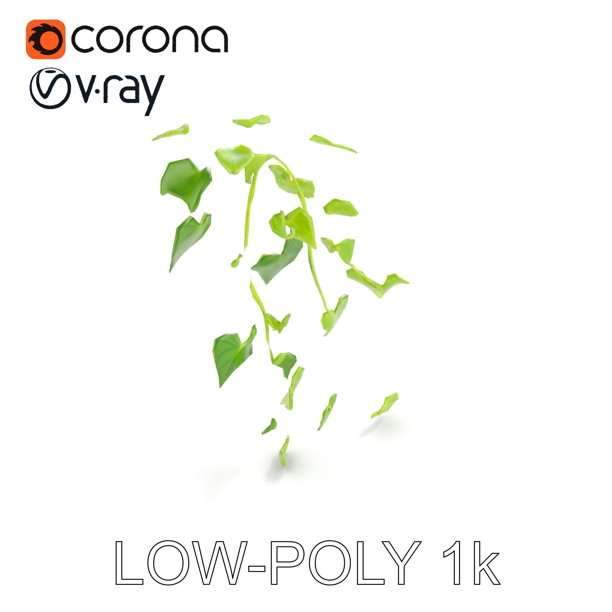 Climbing Ivy Plant Model Pack for Architectural Visualization Low-poly 3D model_7