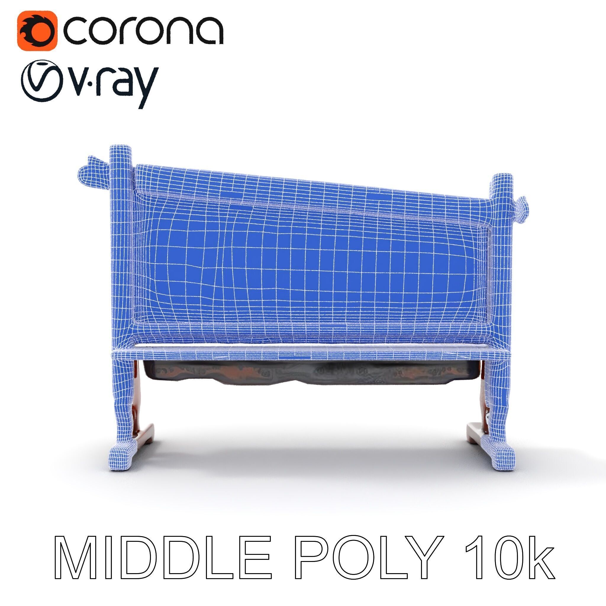 Traditional Wind Chime Wooden Stand Model Pack Low-poly 3D model_25