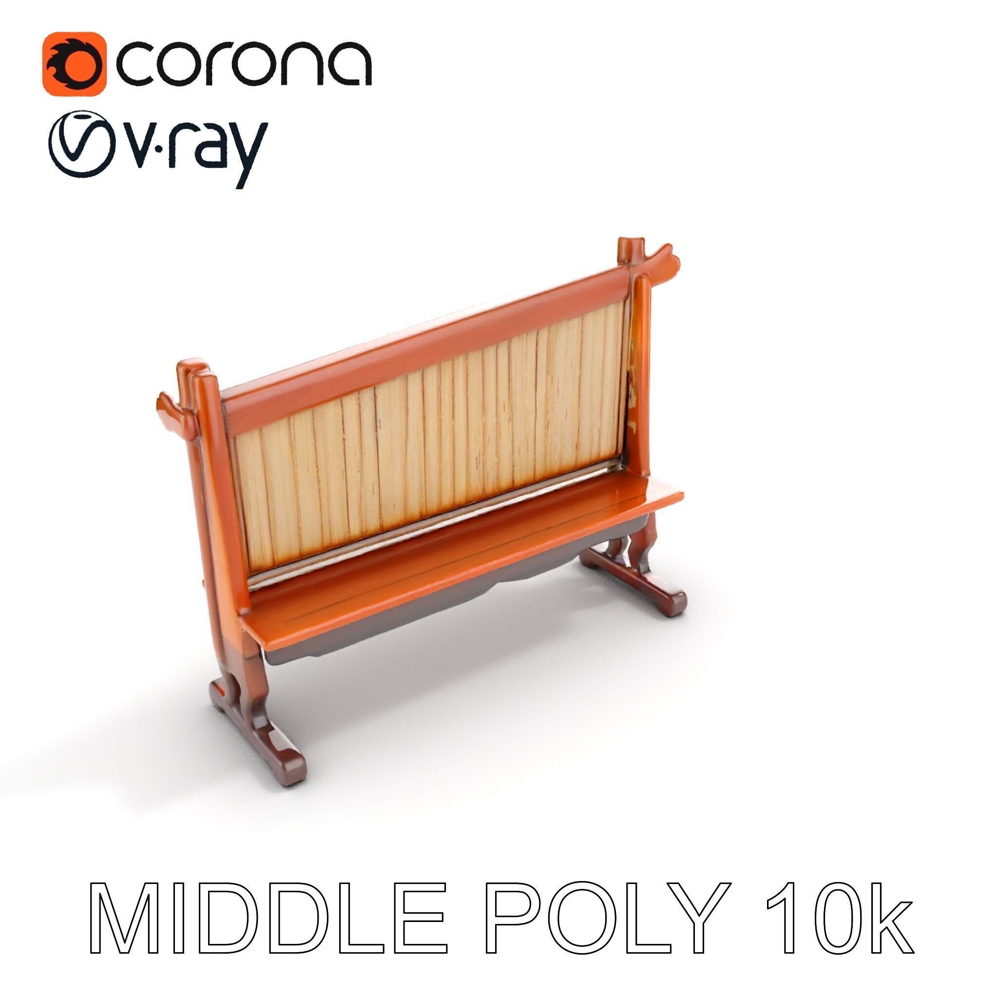 Traditional Wind Chime Wooden Stand Model Pack Low-poly 3D model_16