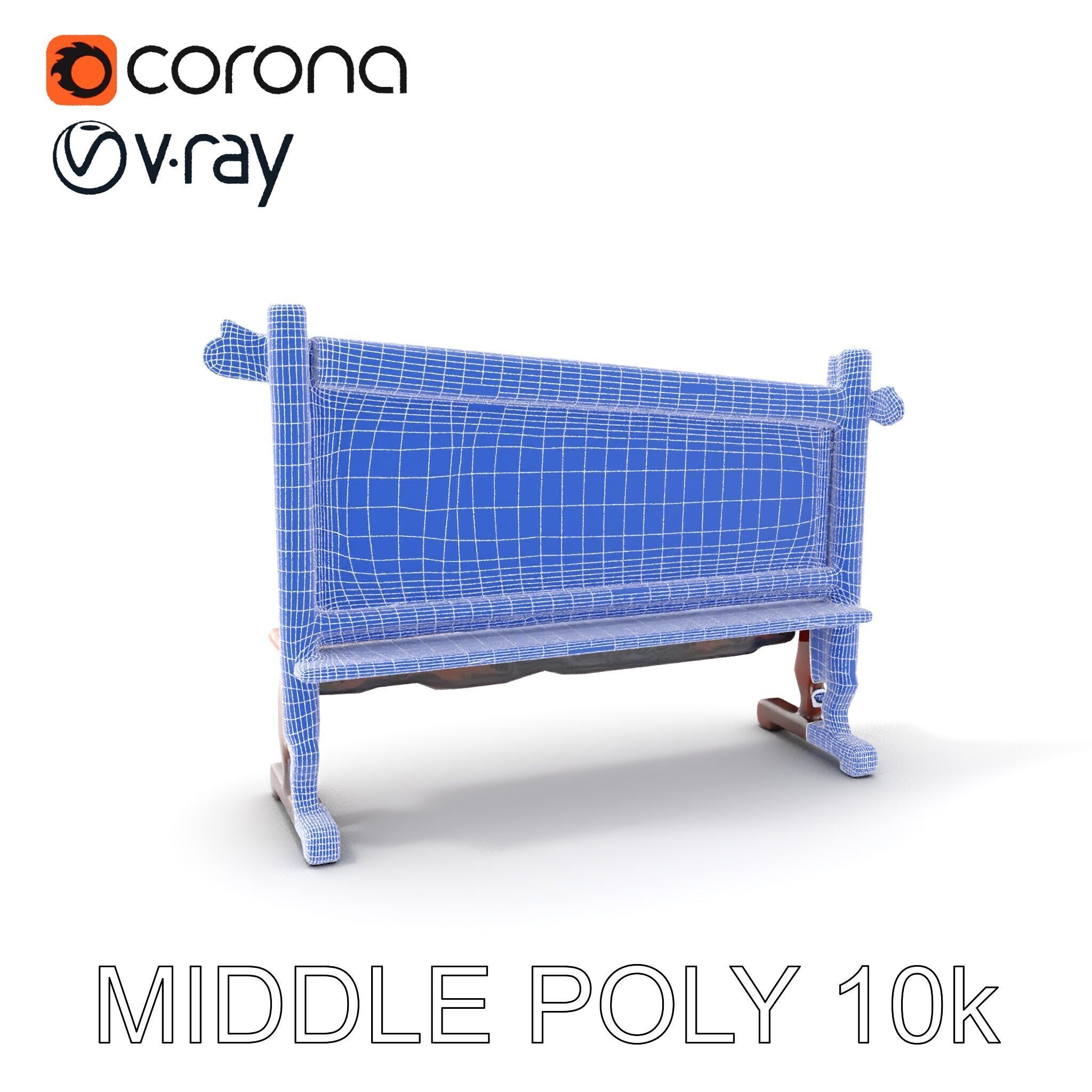 Traditional Wind Chime Wooden Stand Model Pack Low-poly 3D model_33