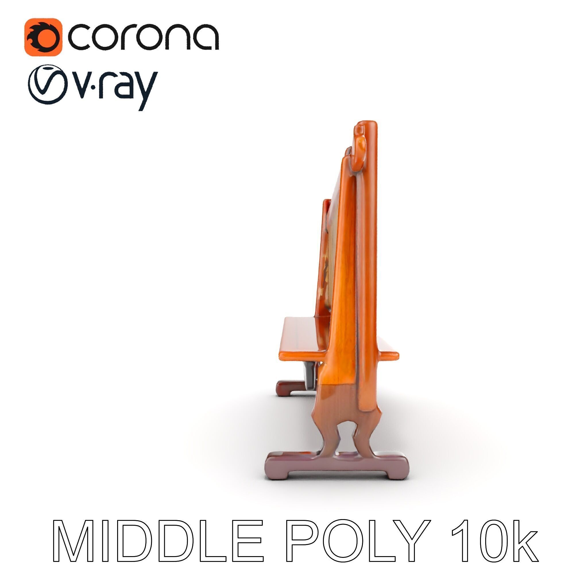 Traditional Wind Chime Wooden Stand Model Pack Low-poly 3D model_14