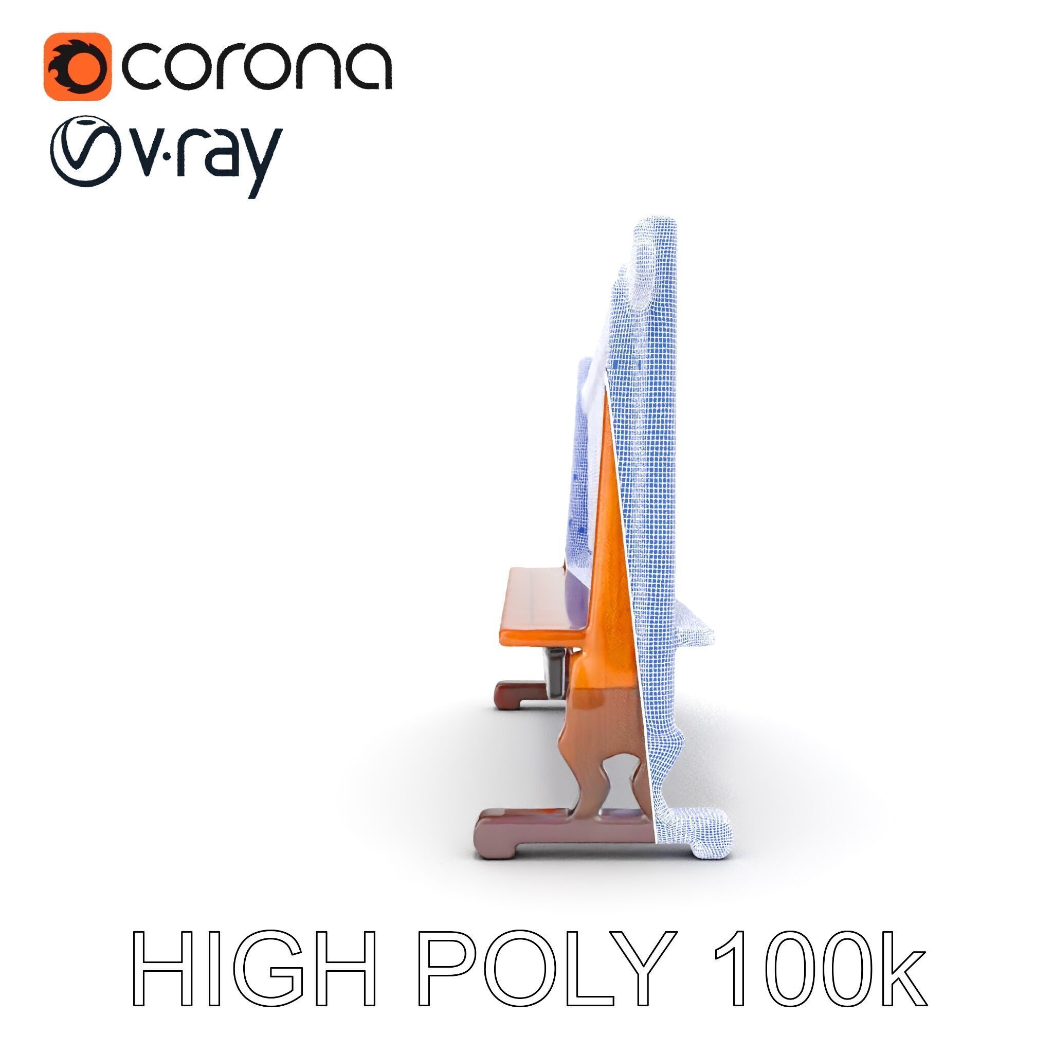 Traditional Wind Chime Wooden Stand Model Pack Low-poly 3D model_21