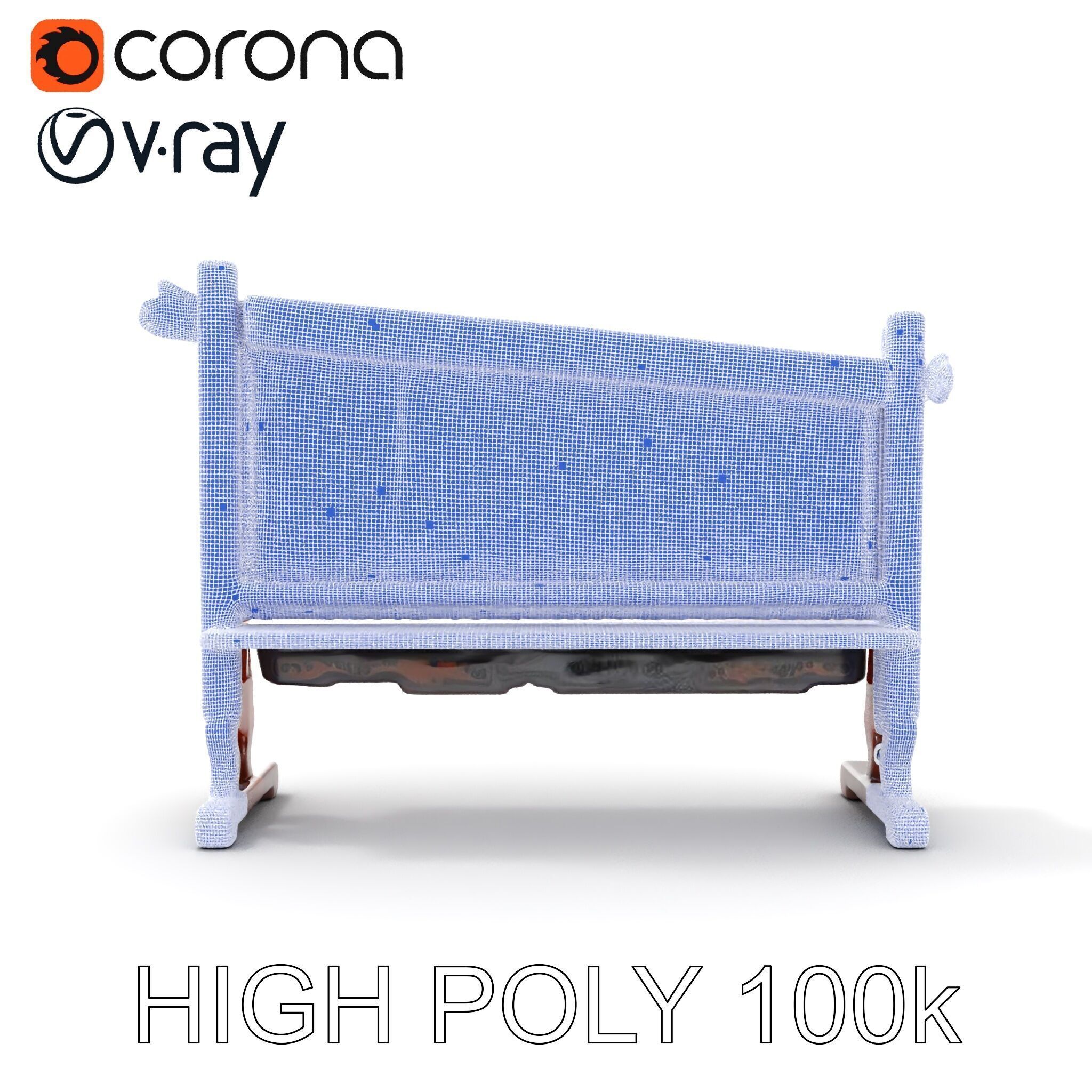 Traditional Wind Chime Wooden Stand Model Pack Low-poly 3D model_13