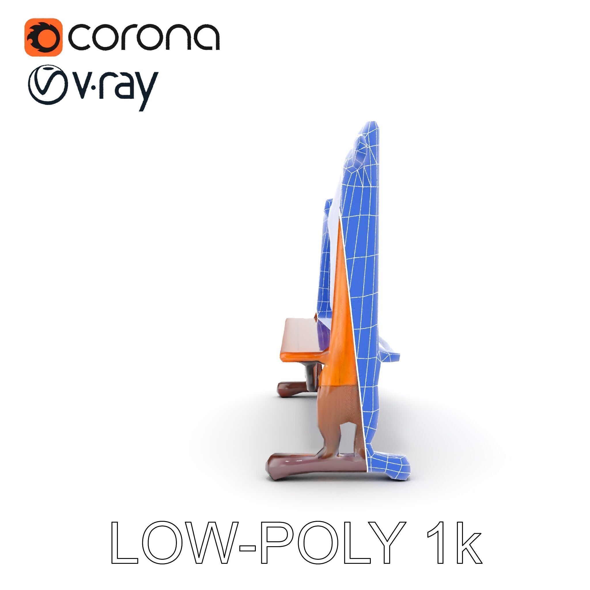 Traditional Wind Chime Wooden Stand Model Pack Low-poly 3D model_29