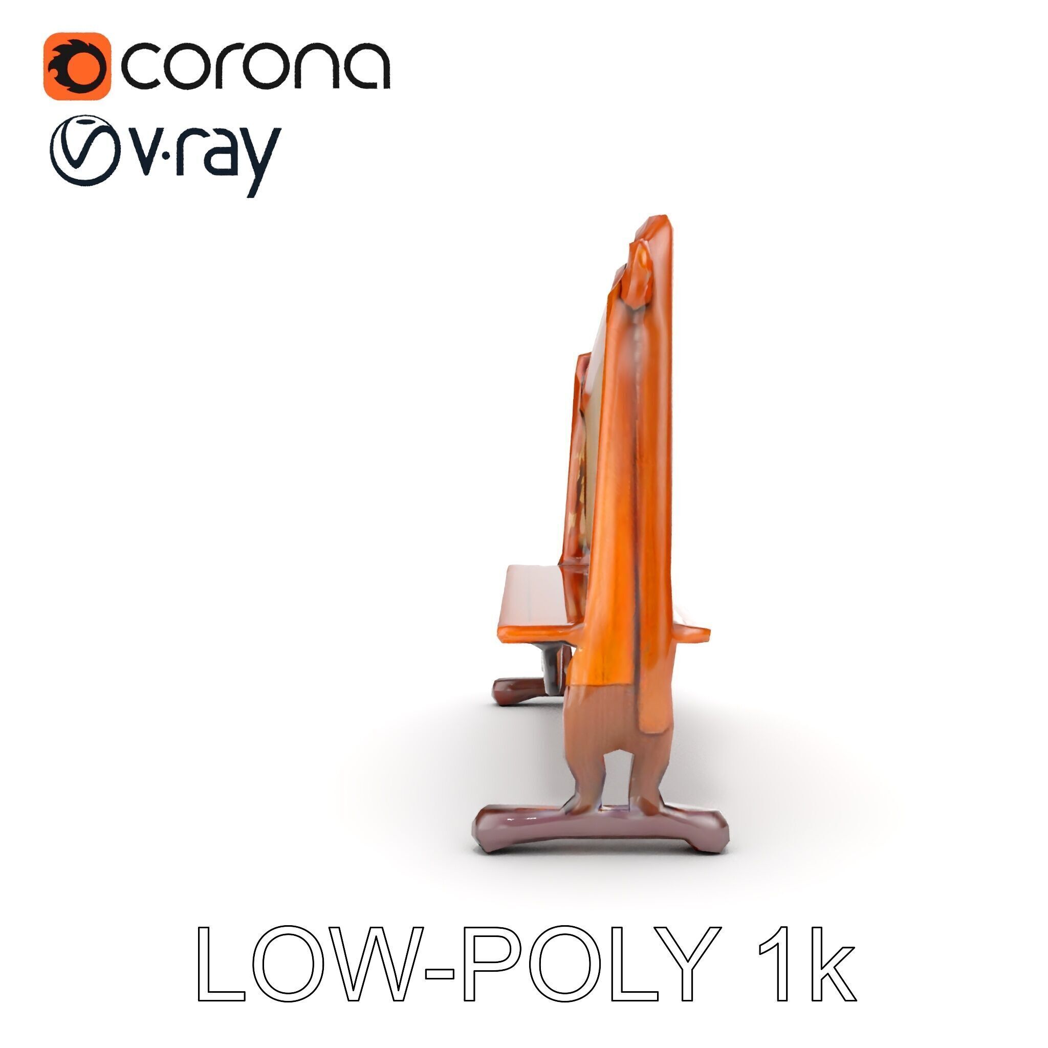 Traditional Wind Chime Wooden Stand Model Pack Low-poly 3D model_32