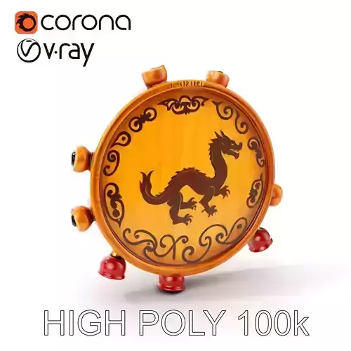 Dragon Tambourine Model Pack with Detailed Textures