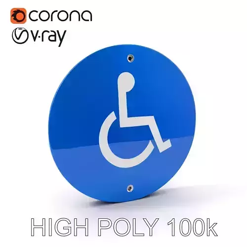 Accessible Sign Model Pack Low-poly 3D model Accessible Sign Model Pack Low-poly 3D model
