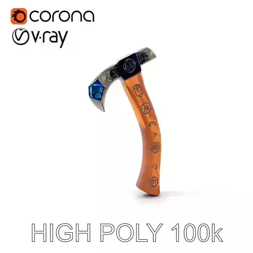 Fantasy Enchanted Axe Model Pack with Engraved Mystical Symbols