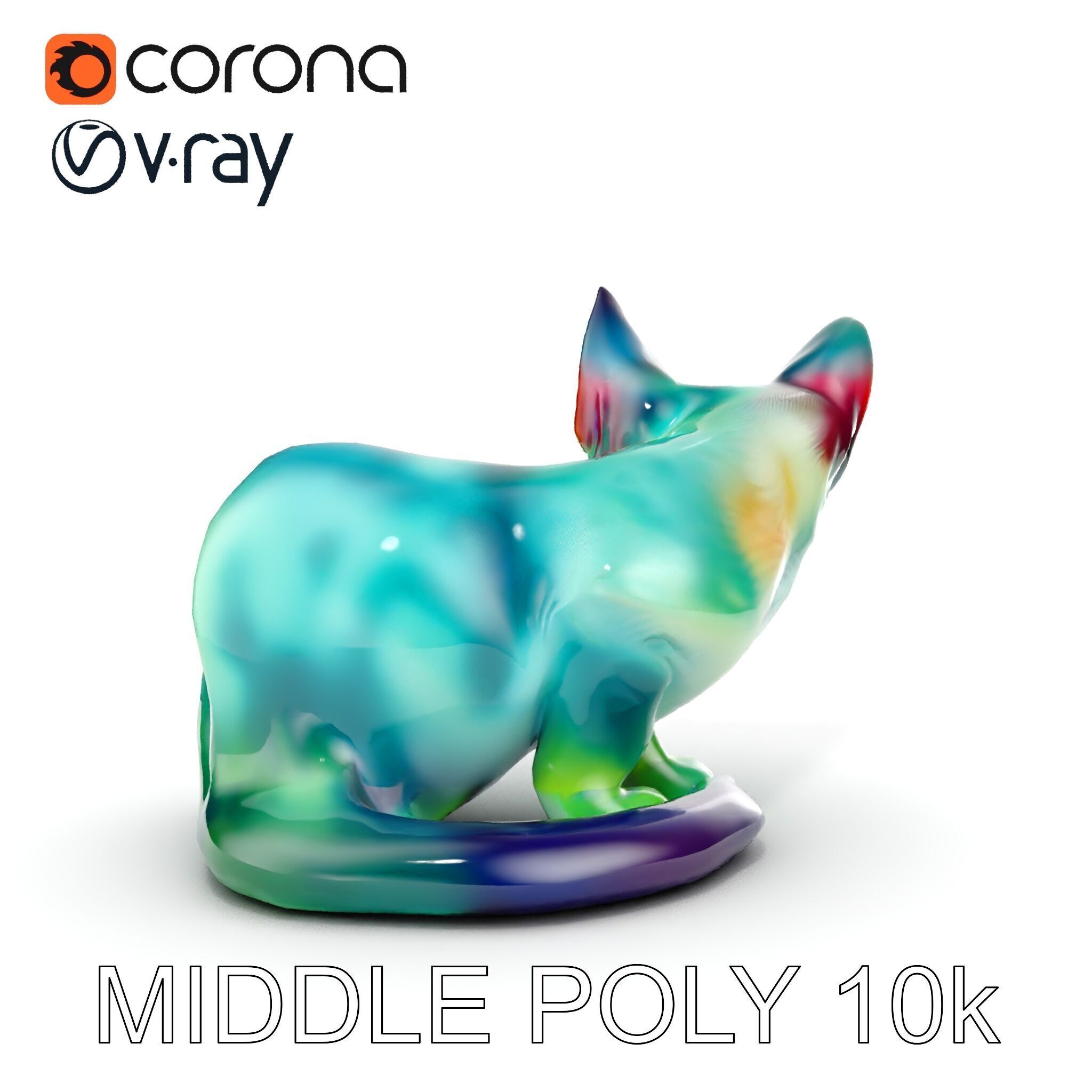 Fantasy Cat Model Pack Low-poly 3D model_13