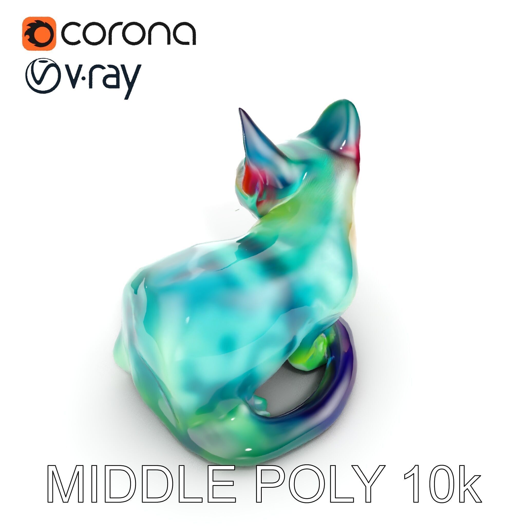 Fantasy Cat Model Pack Low-poly 3D model_16