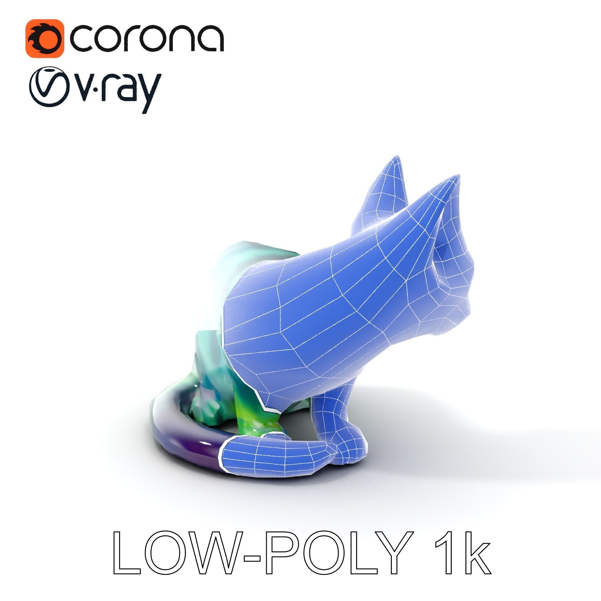 Fantasy Cat Model Pack Low-poly 3D model_14
