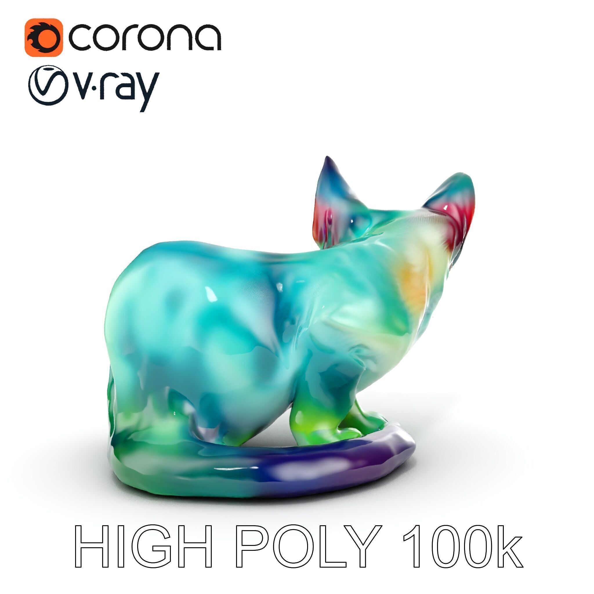 Fantasy Cat Model Pack Low-poly 3D model_24