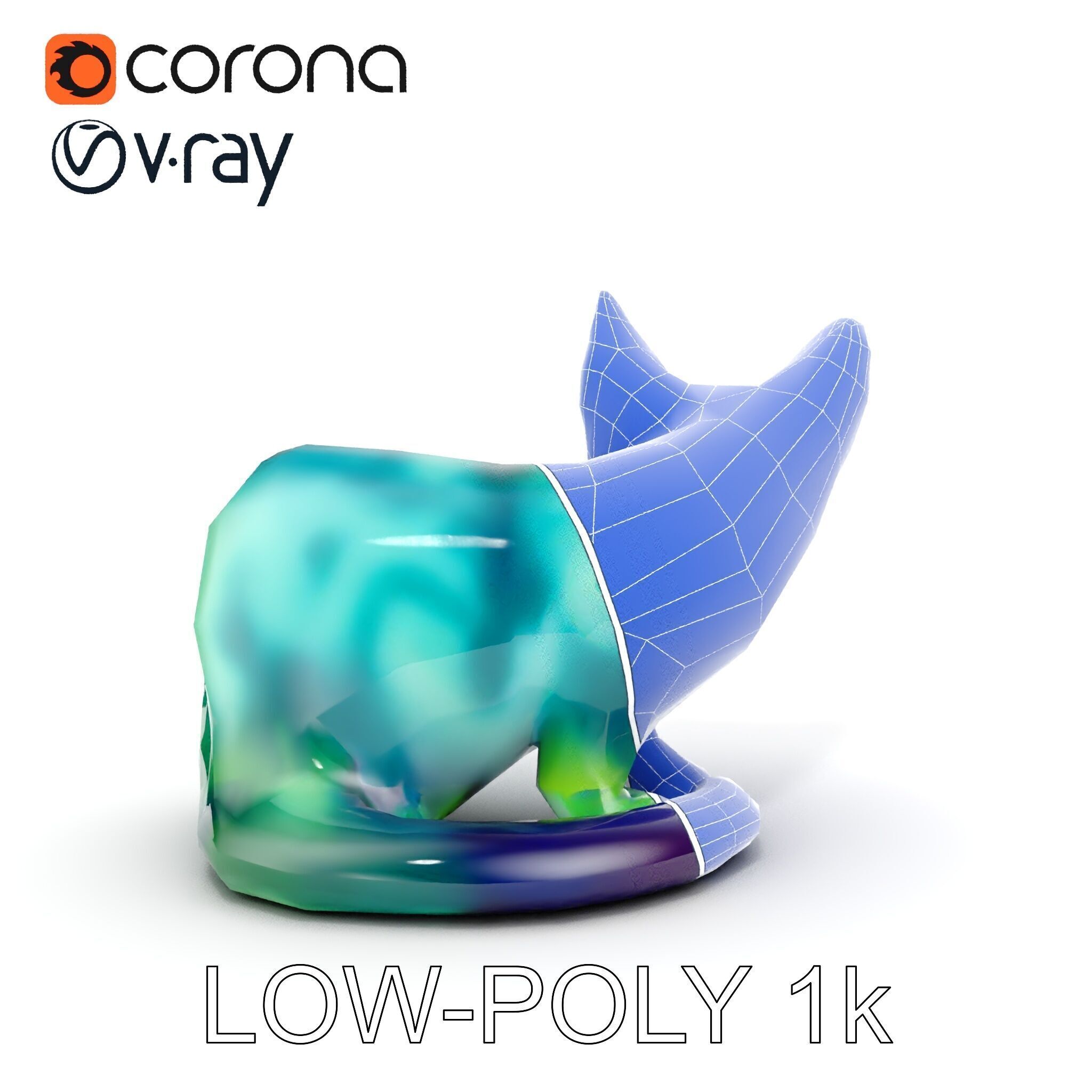 Fantasy Cat Model Pack Low-poly 3D model_23