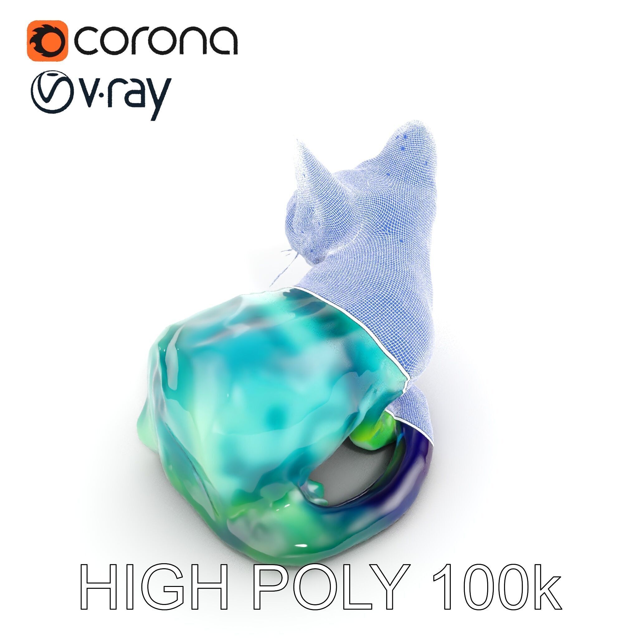 Fantasy Cat Model Pack Low-poly 3D model_29