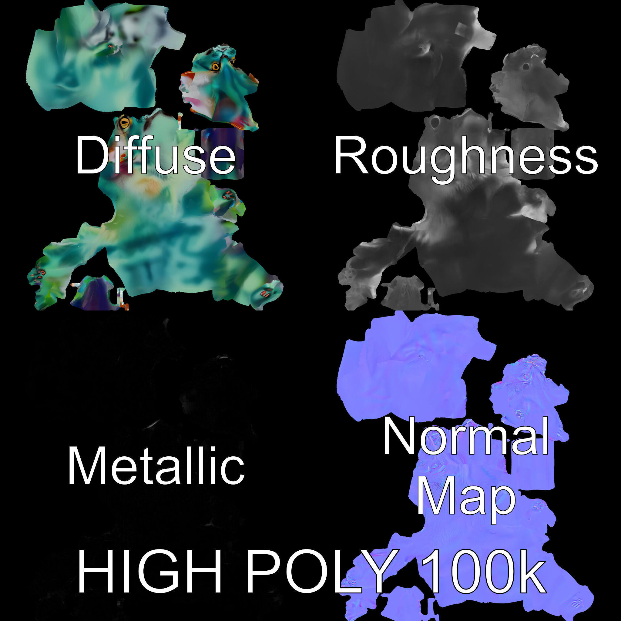 Fantasy Cat Model Pack Low-poly 3D model_3