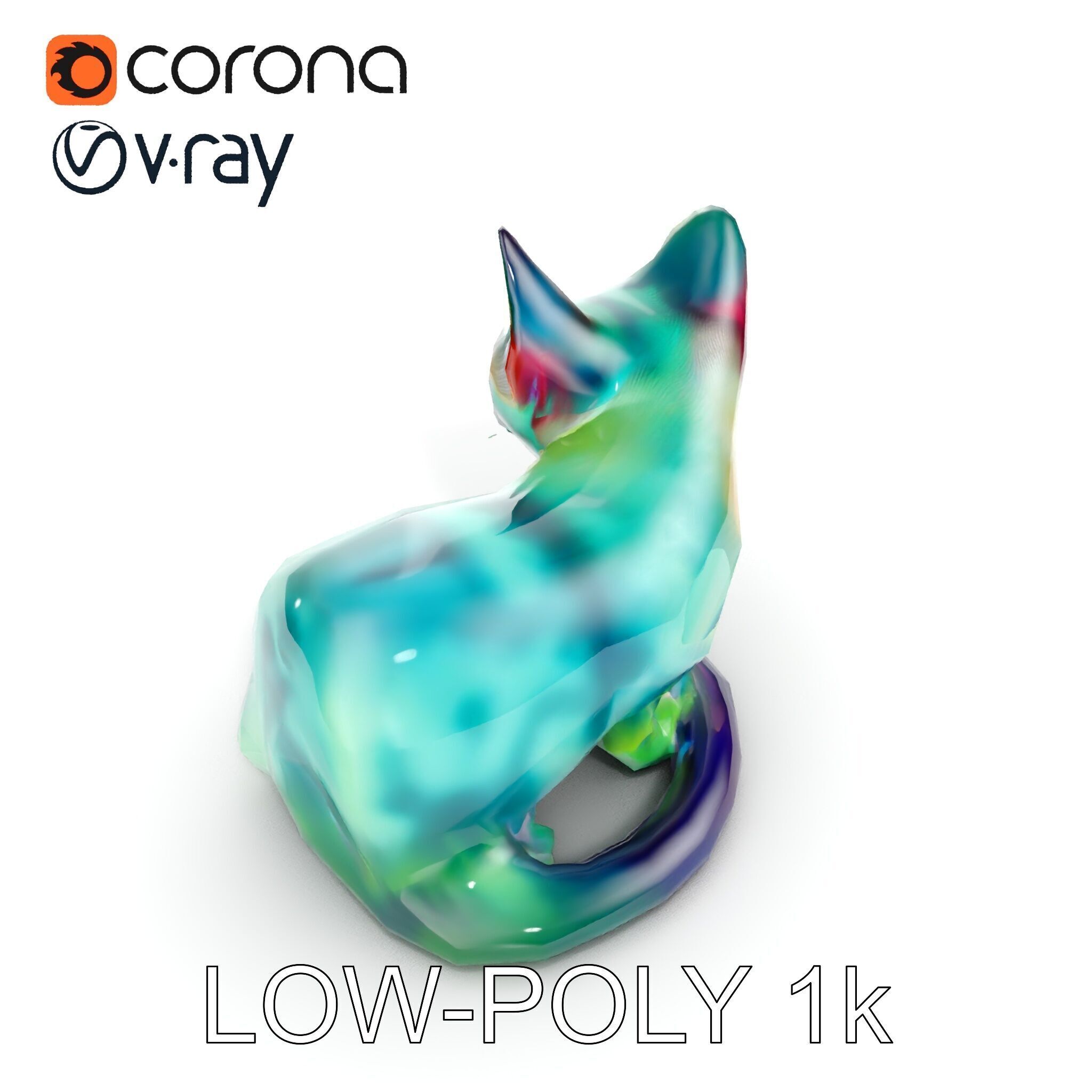 Fantasy Cat Model Pack Low-poly 3D model_12