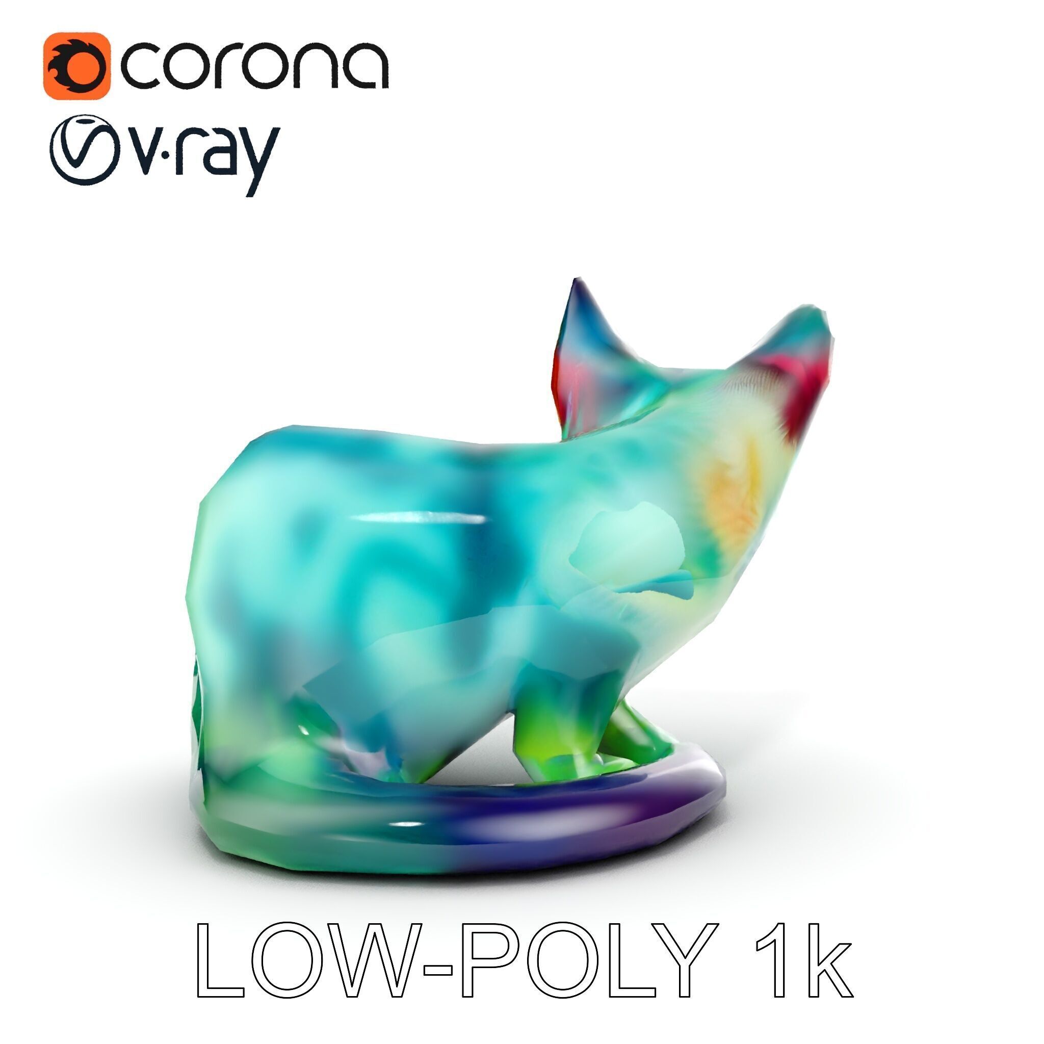 Fantasy Cat Model Pack Low-poly 3D model_20