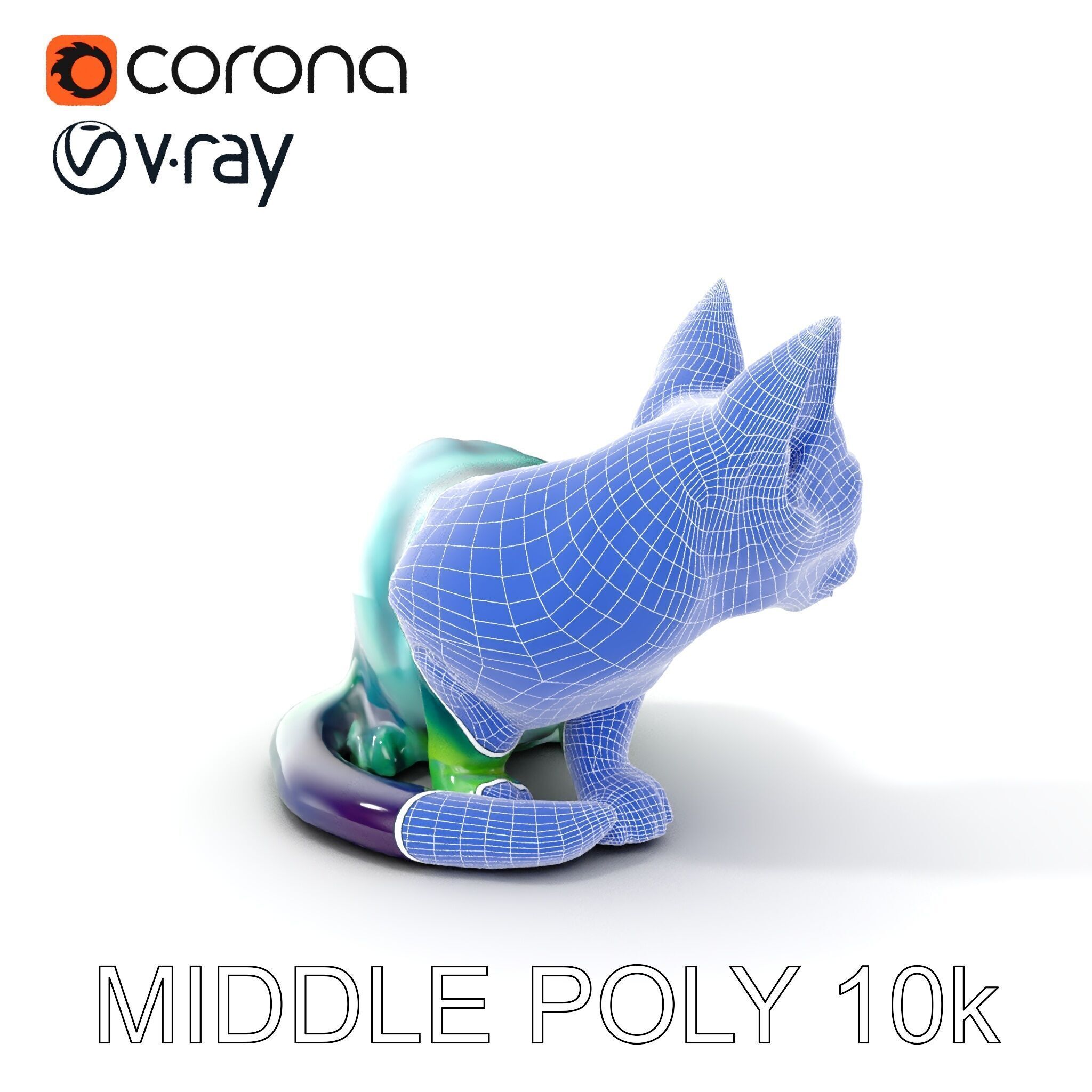 Fantasy Cat Model Pack Low-poly 3D model_19