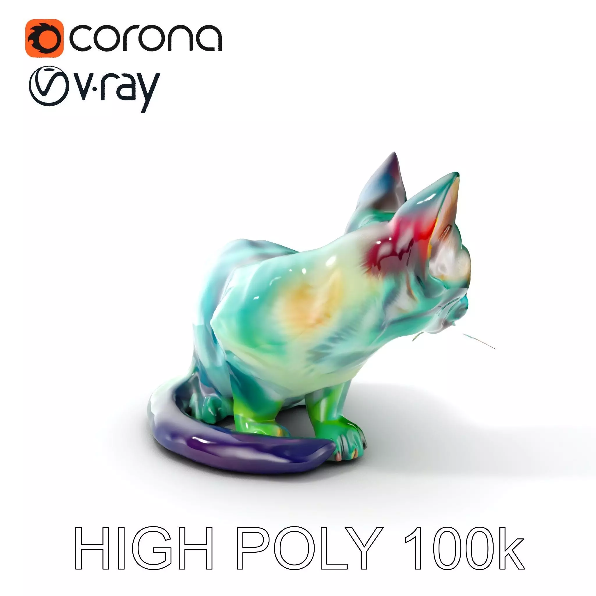 Fantasy Cat Model Pack Low-poly 3D model_0