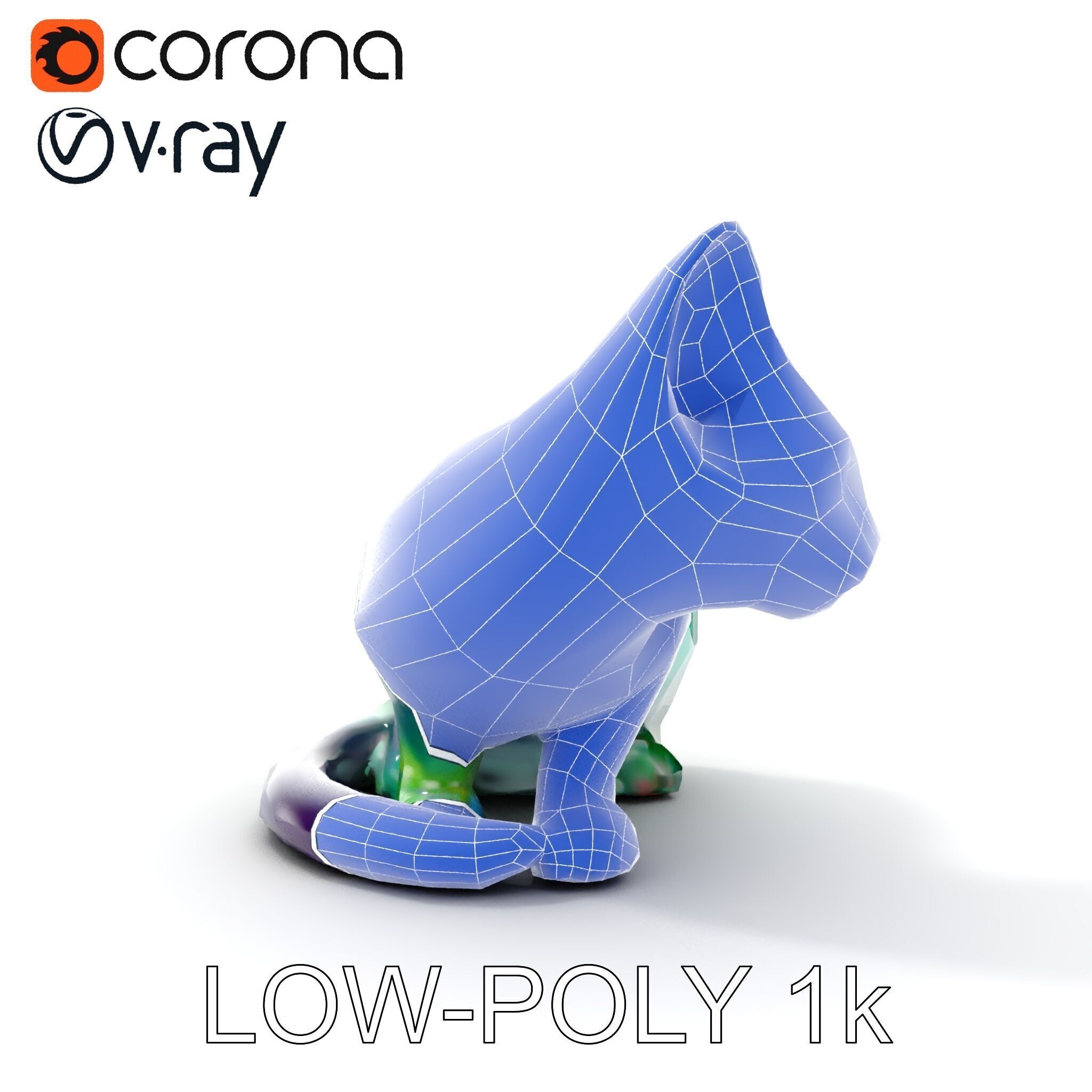 Fantasy Cat Model Pack Low-poly 3D model_28