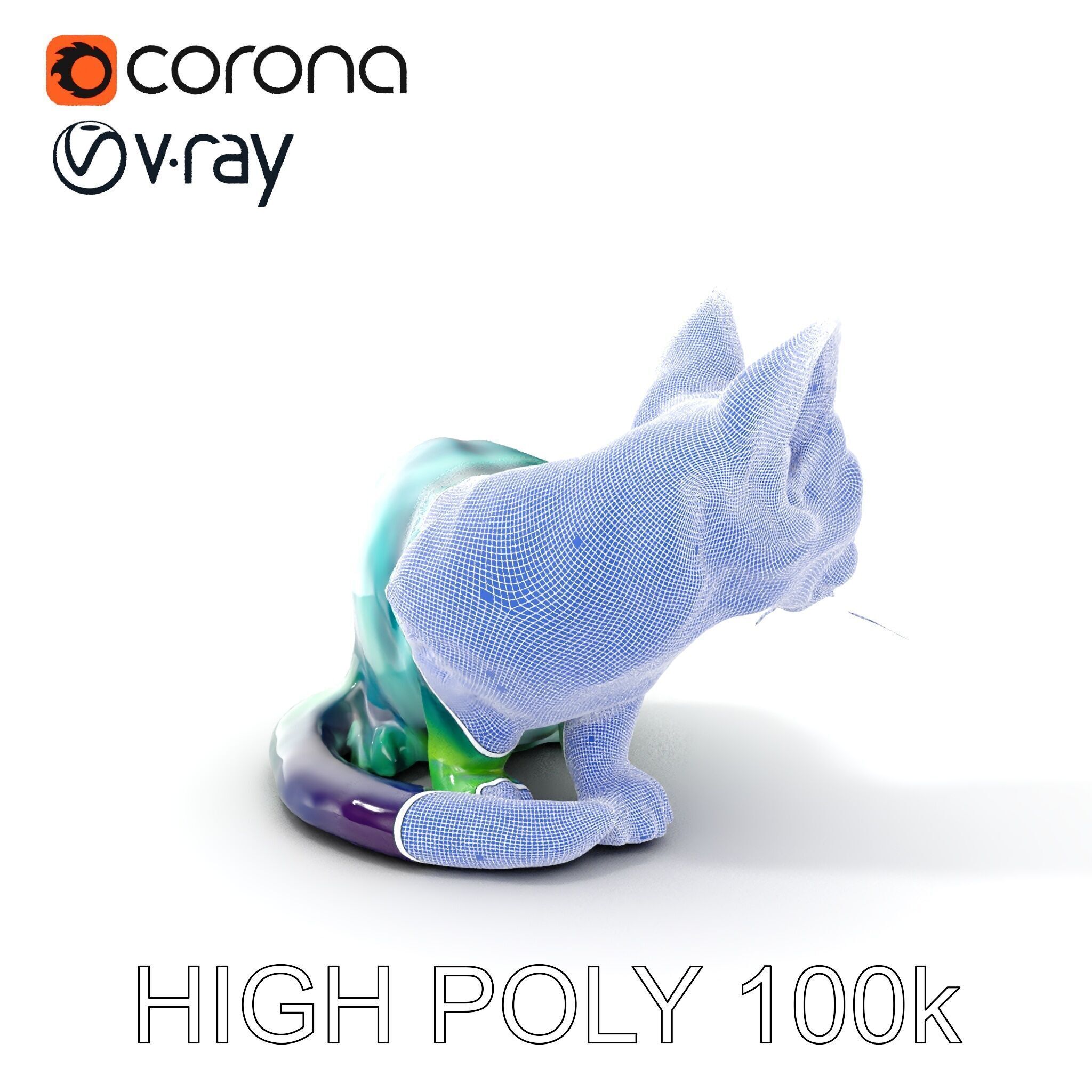 Fantasy Cat Model Pack Low-poly 3D model_4