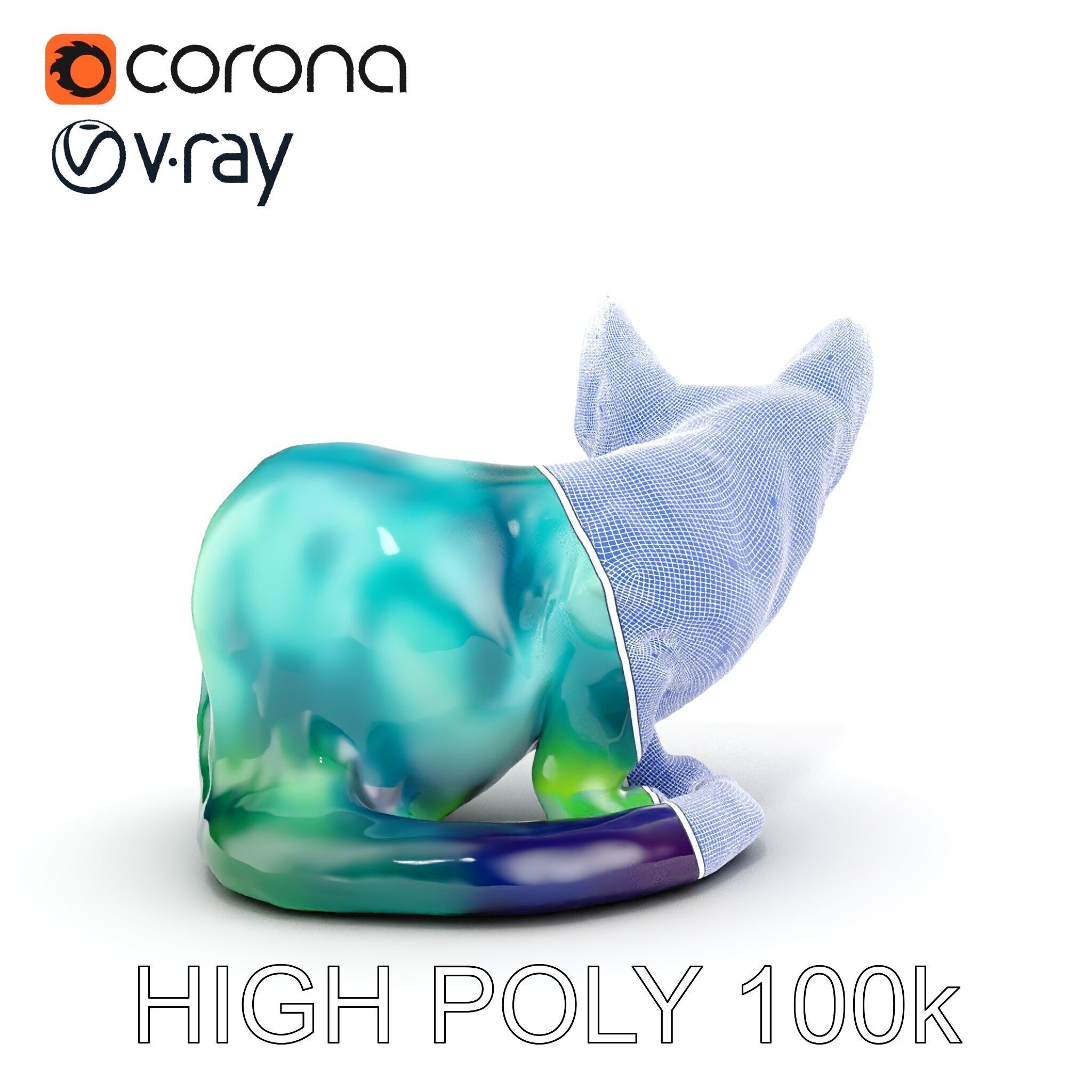 Fantasy Cat Model Pack Low-poly 3D model_32