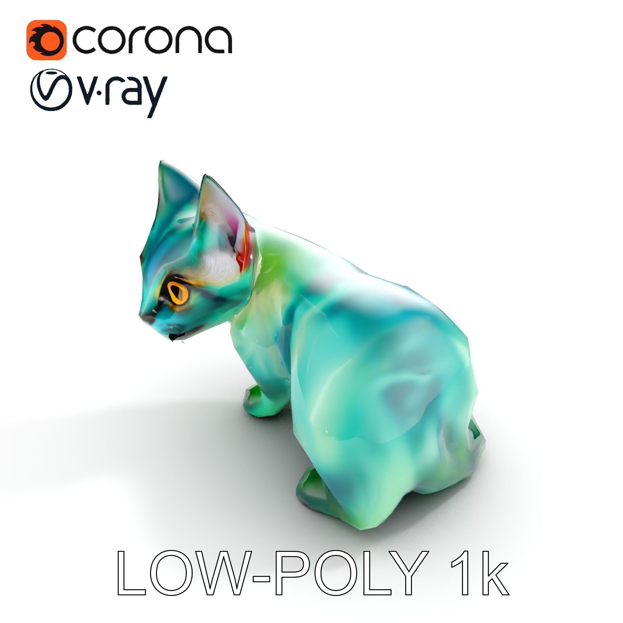 Fantasy Cat Model Pack Low-poly 3D model_9