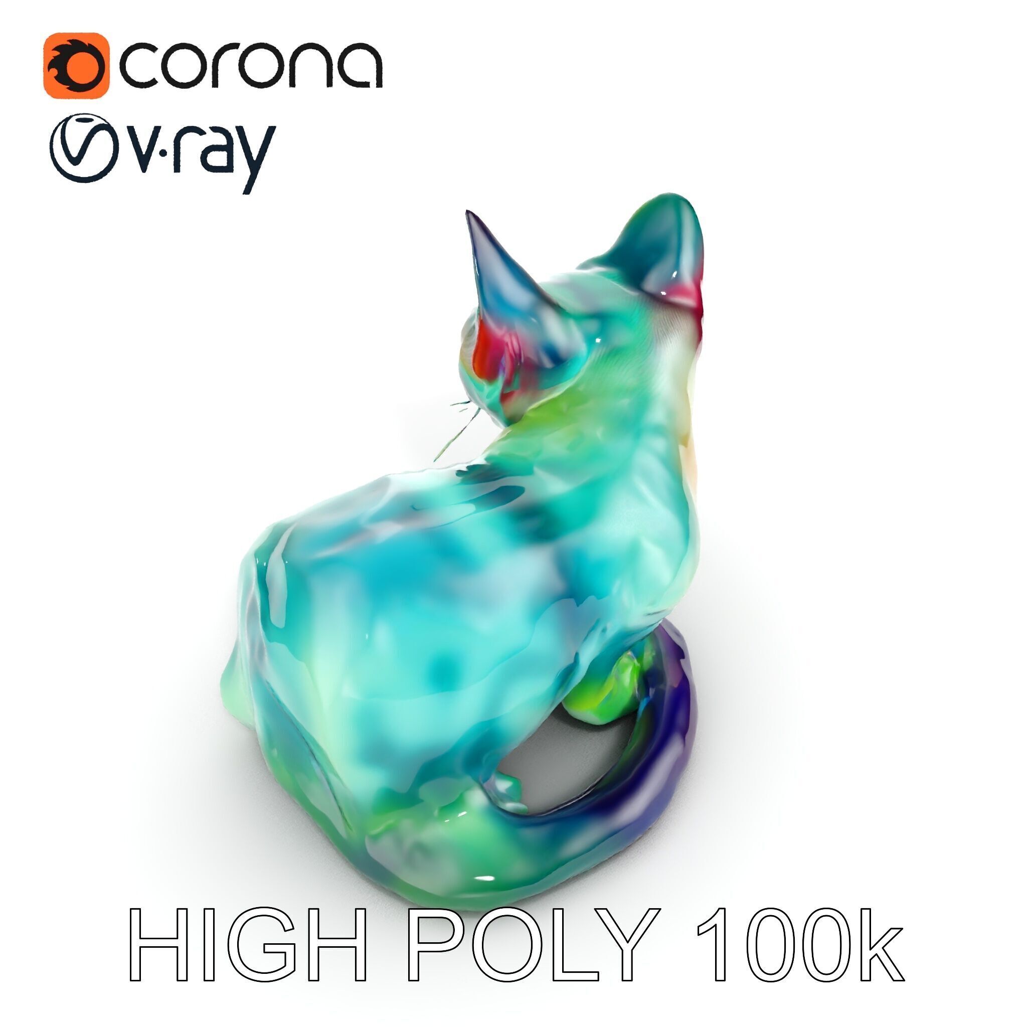 Fantasy Cat Model Pack Low-poly 3D model_18