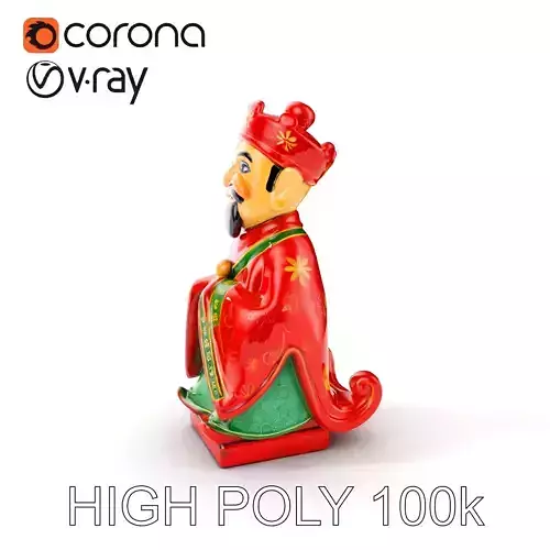 Traditional Chinese Figurine Model Pack  Detailed Cultural Sculpture