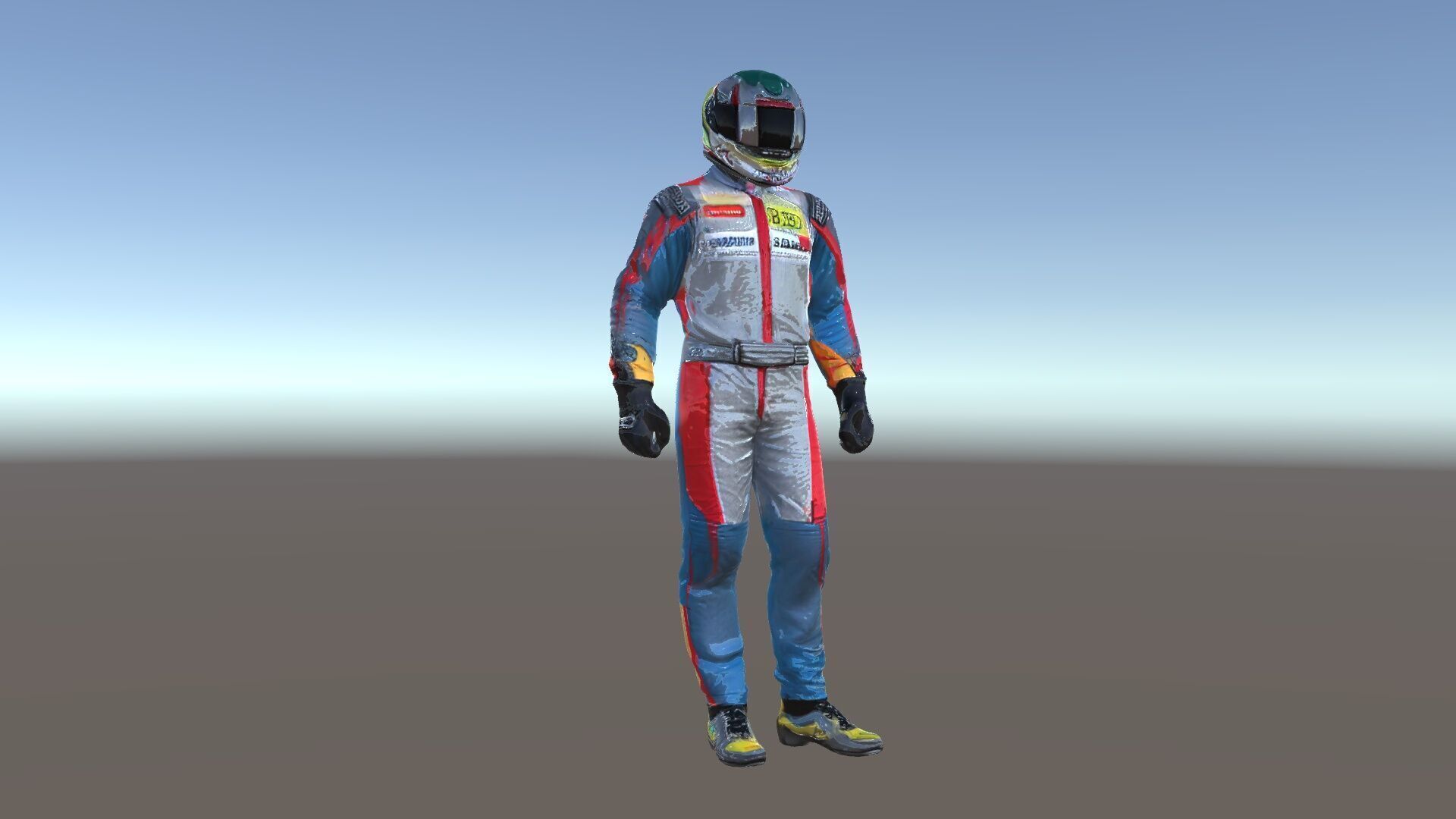 Professional Racing Driver Suit Model Pack Low-poly 3D model_33
